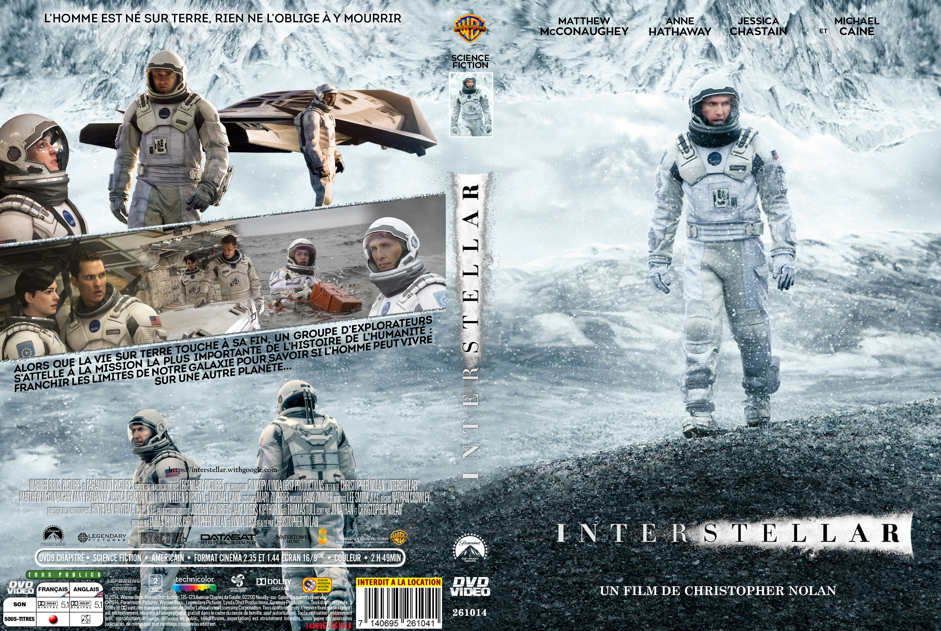 Jaquette DVD Interstellar custom