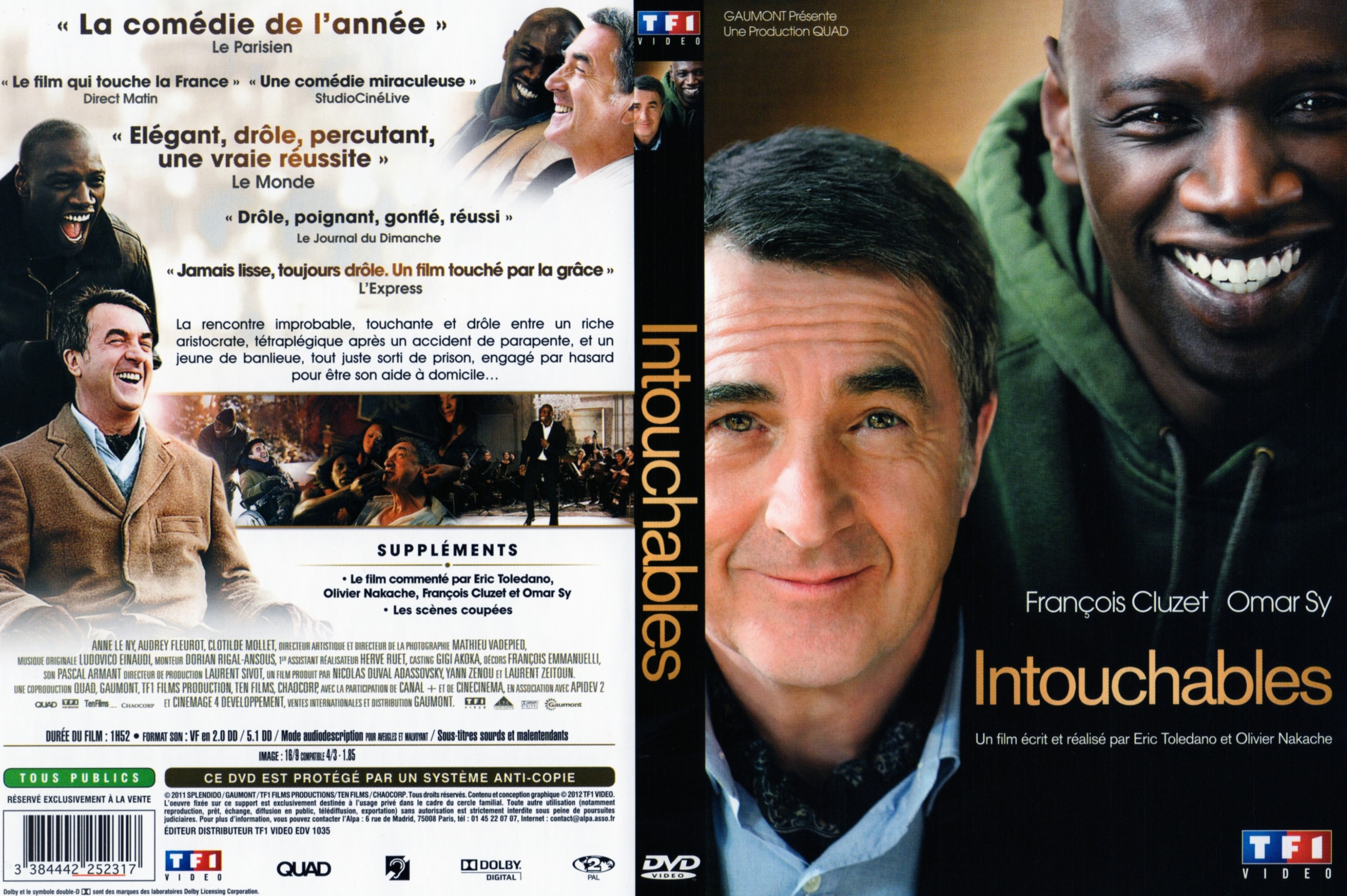 Jaquette DVD Intouchables