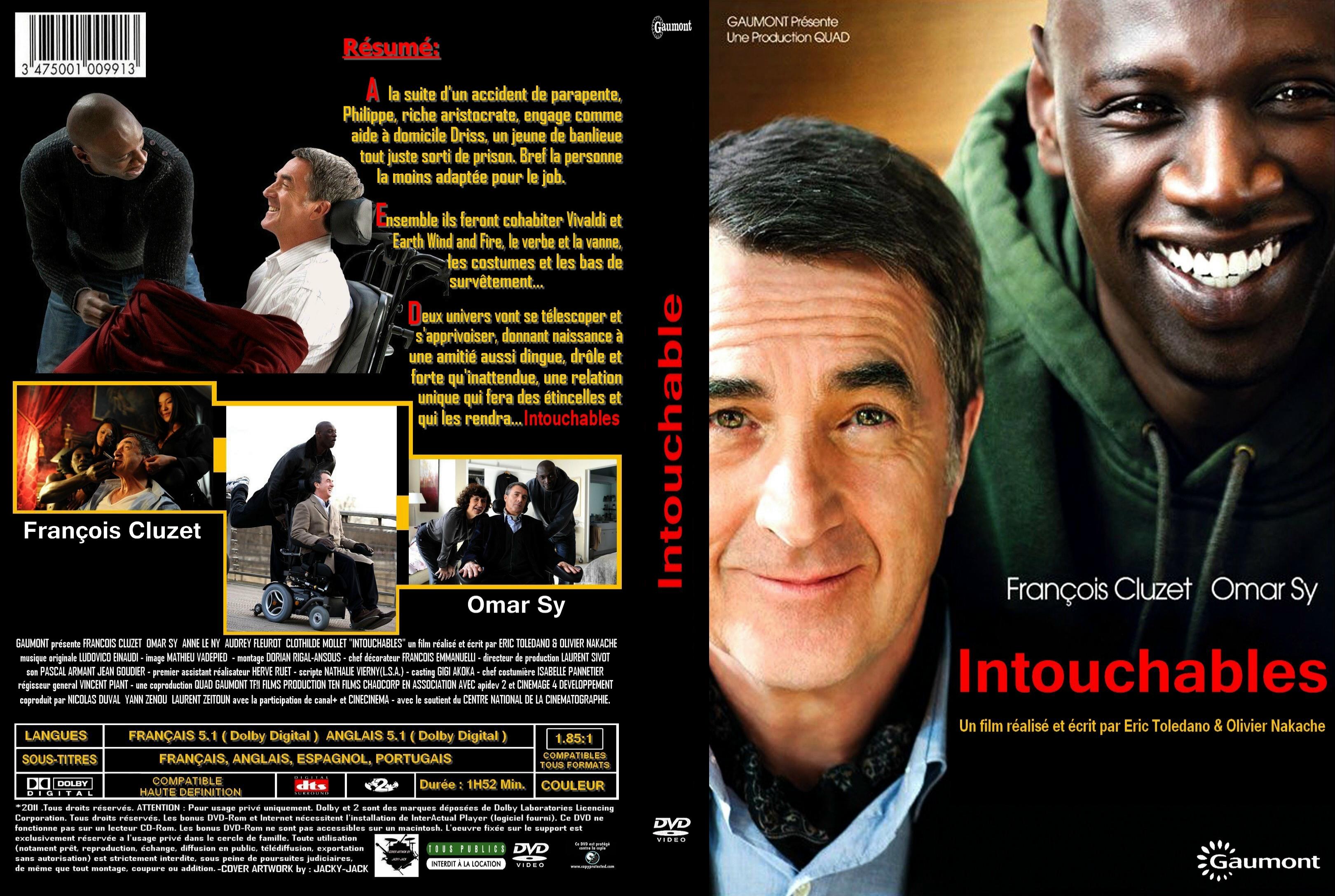 Jaquette DVD Intouchables custom - SLIM