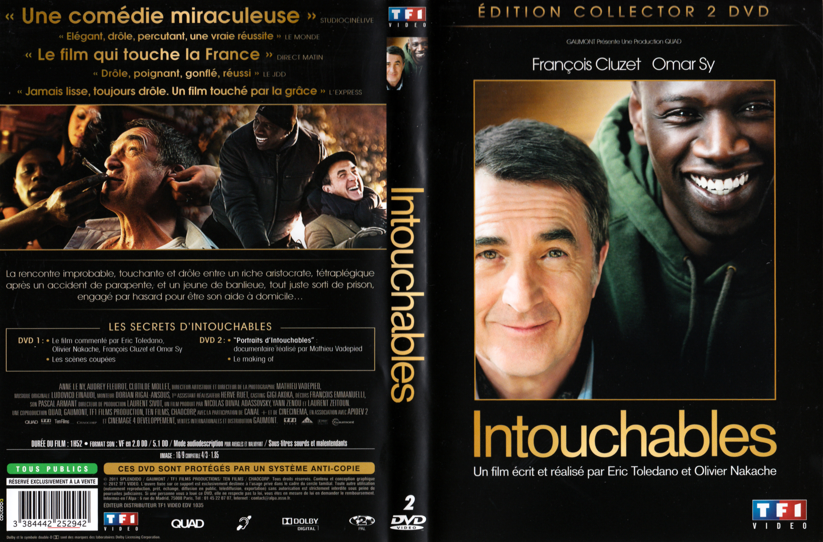 Jaquette DVD Intouchables v3