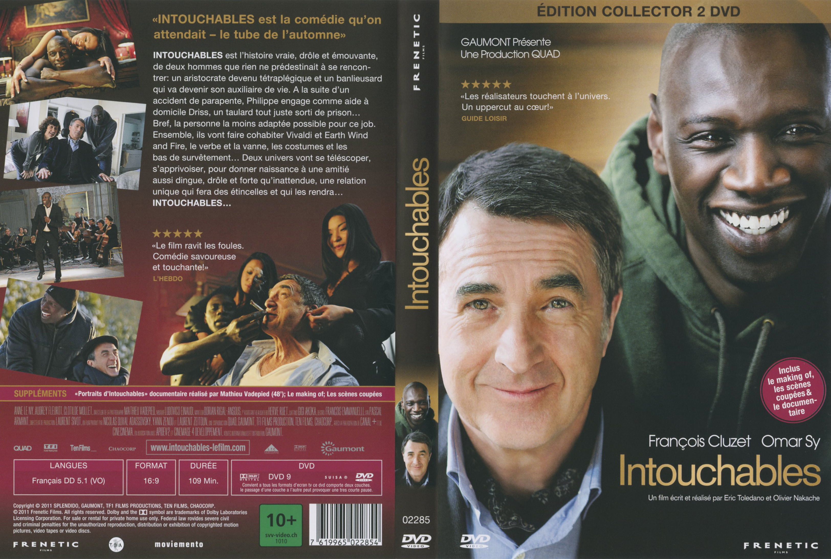 Jaquette DVD Intouchables v4