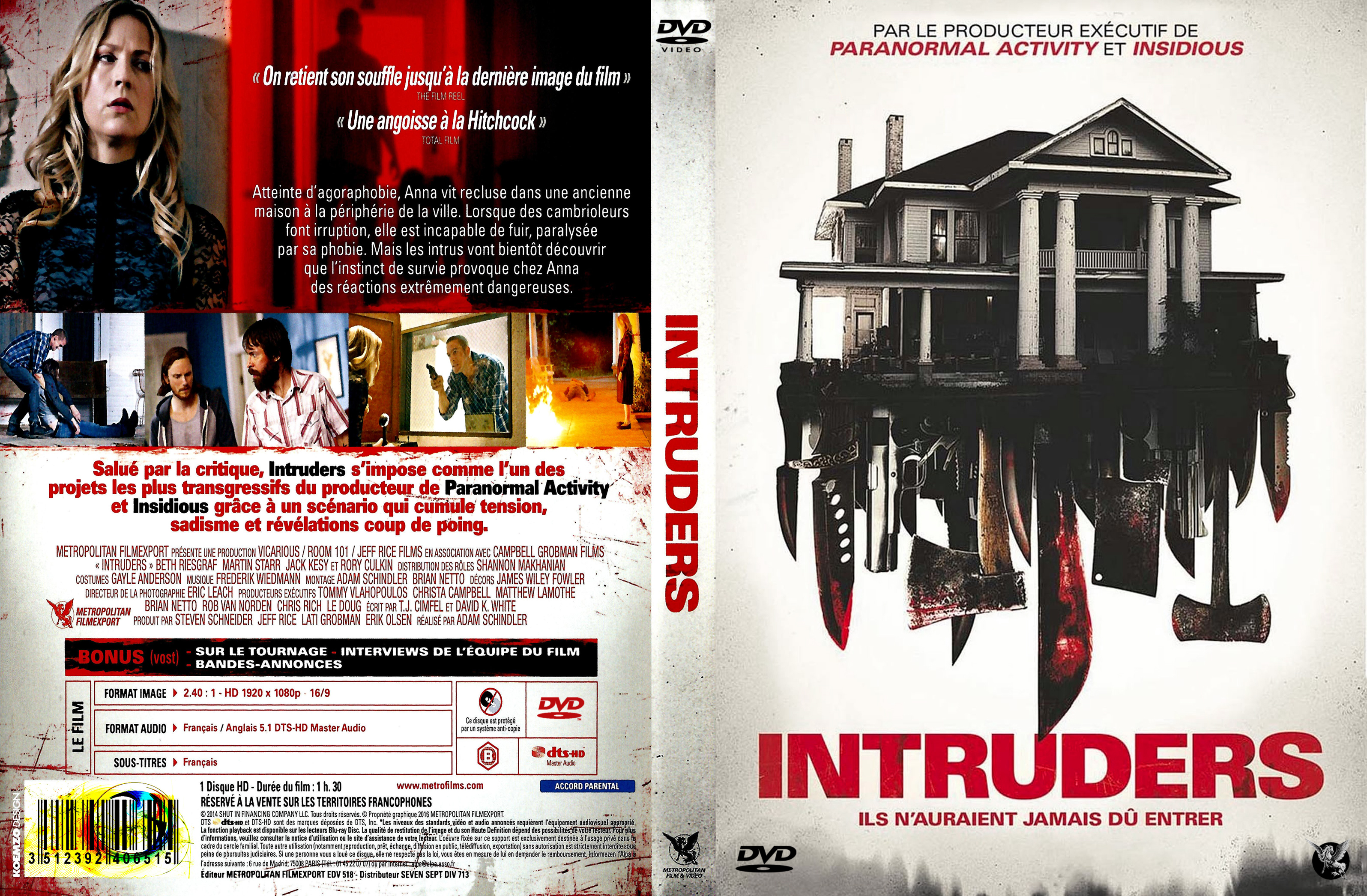 Jaquette DVD Intruders (2015) custom