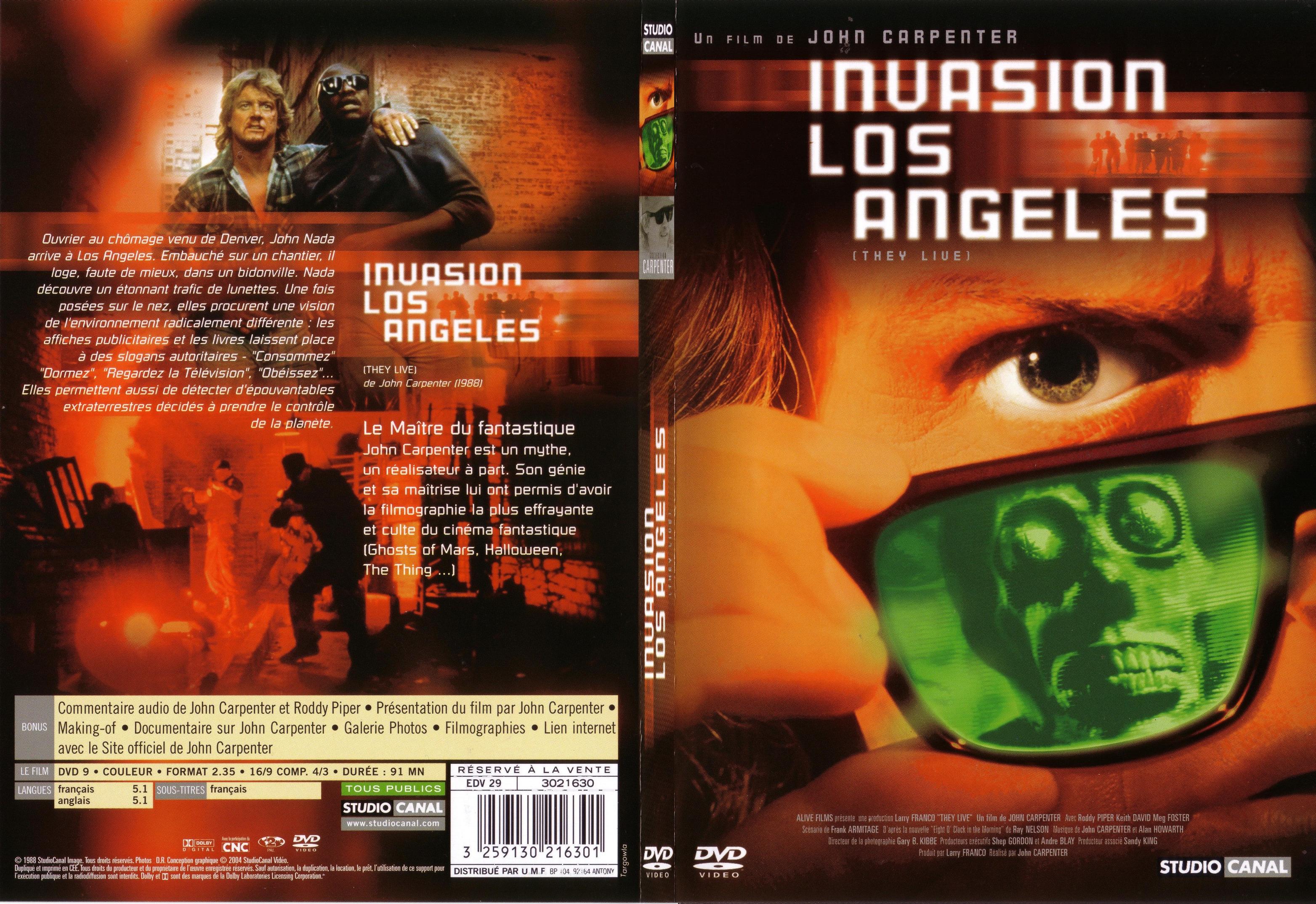 Jaquette DVD Invasion Los Angeles - SLIM