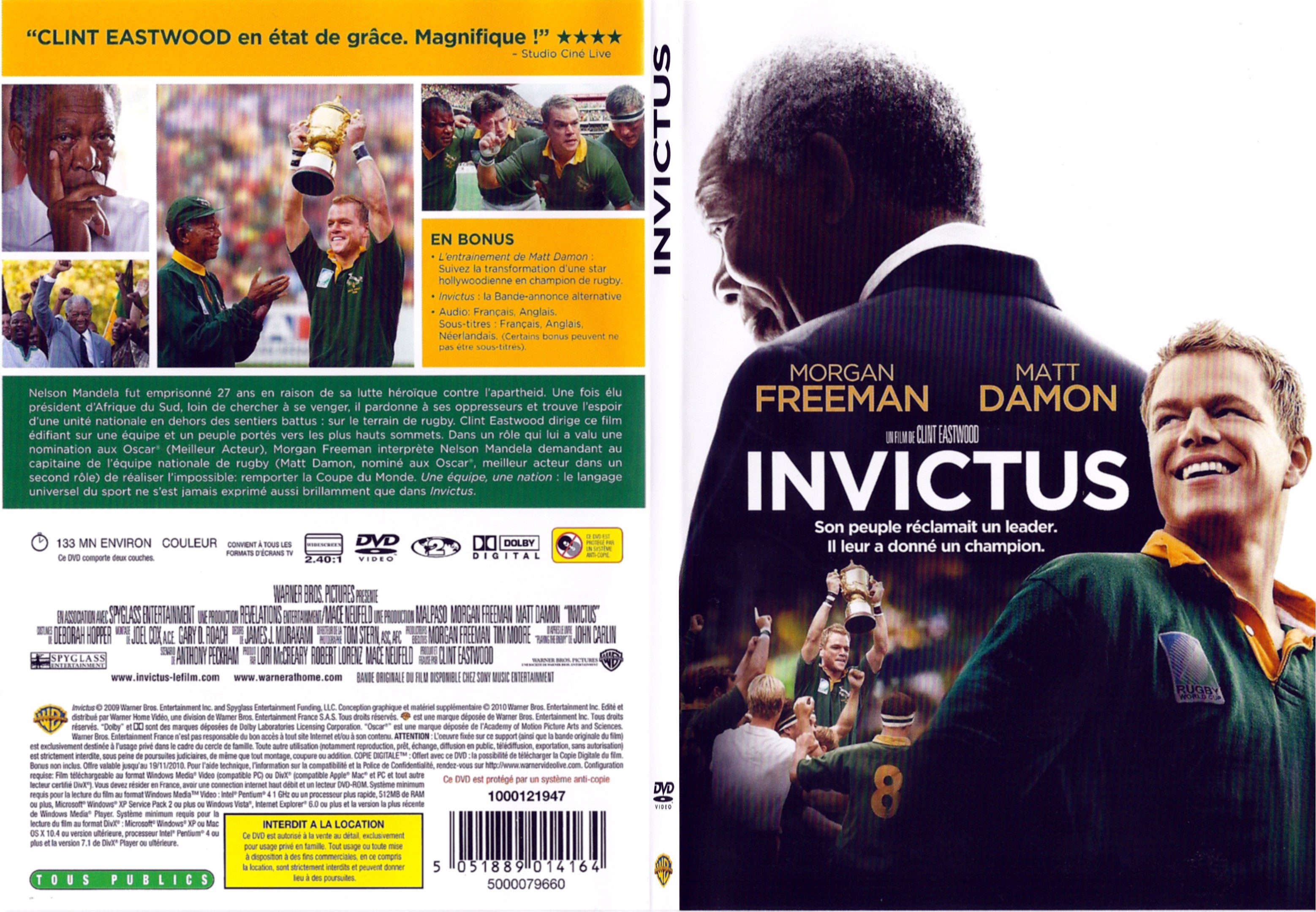 Jaquette DVD Invictus - SLIM