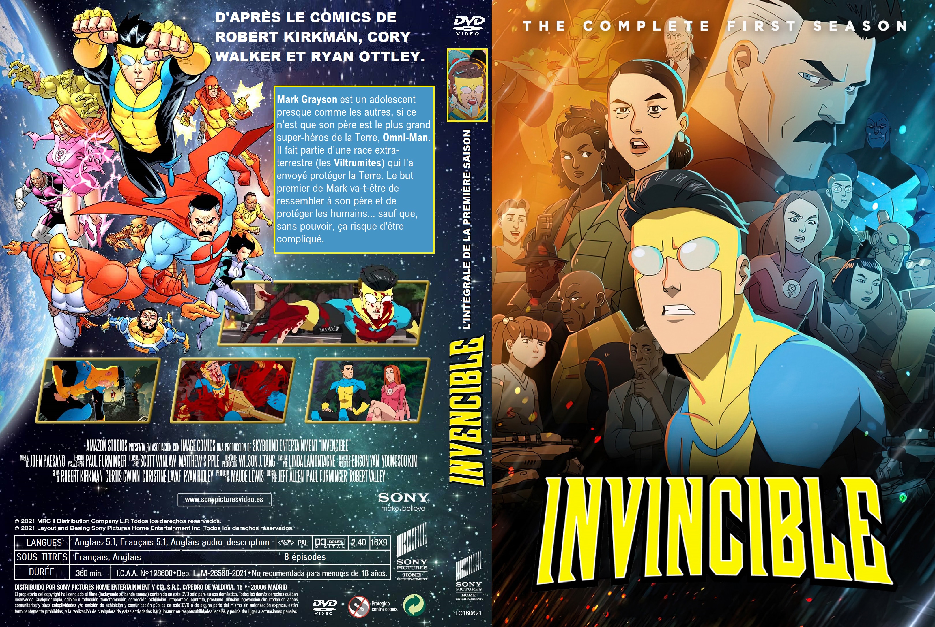 Jaquette DVD Invincible Saison 1 custom