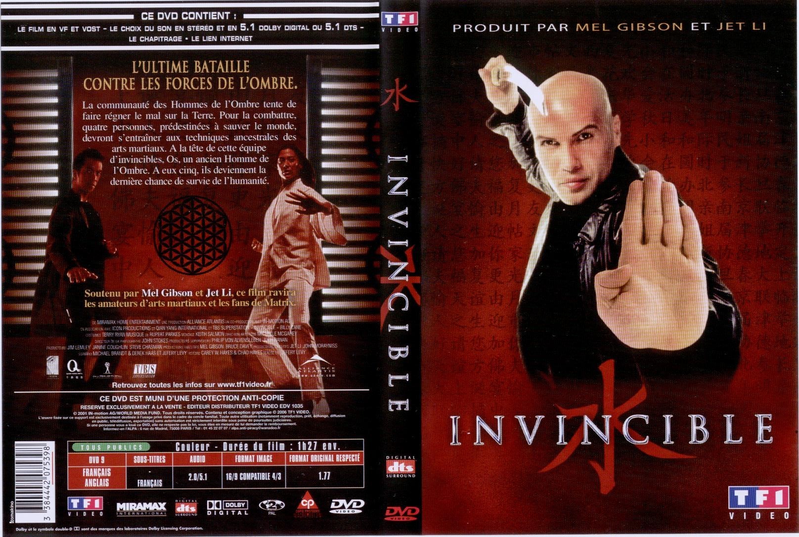 Jaquette DVD Invincible (Billy Zane)