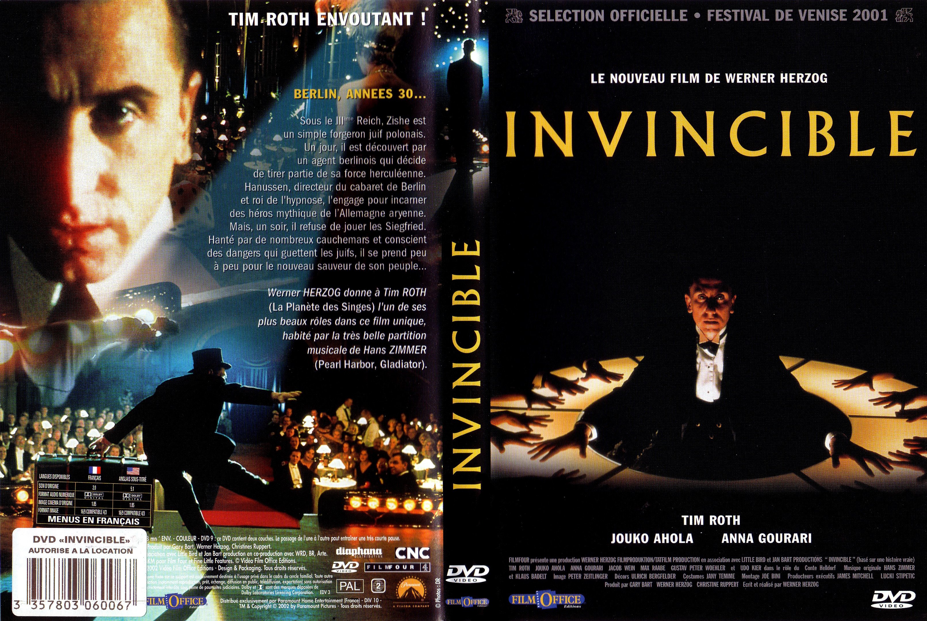 Jaquette DVD Invincible (Tim Roth)