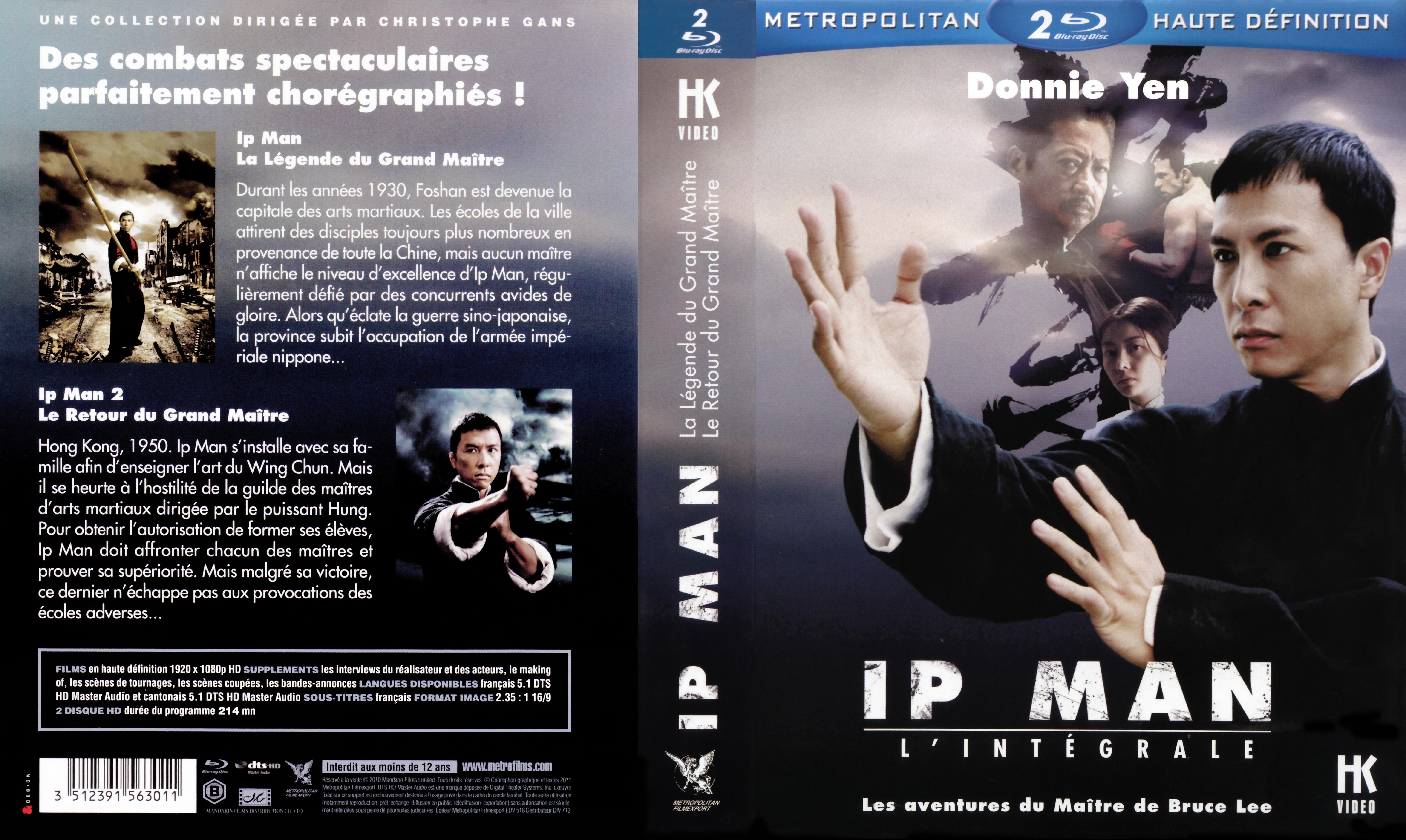 Jaquette DVD Ip Man Integrale (BLU-RAY)