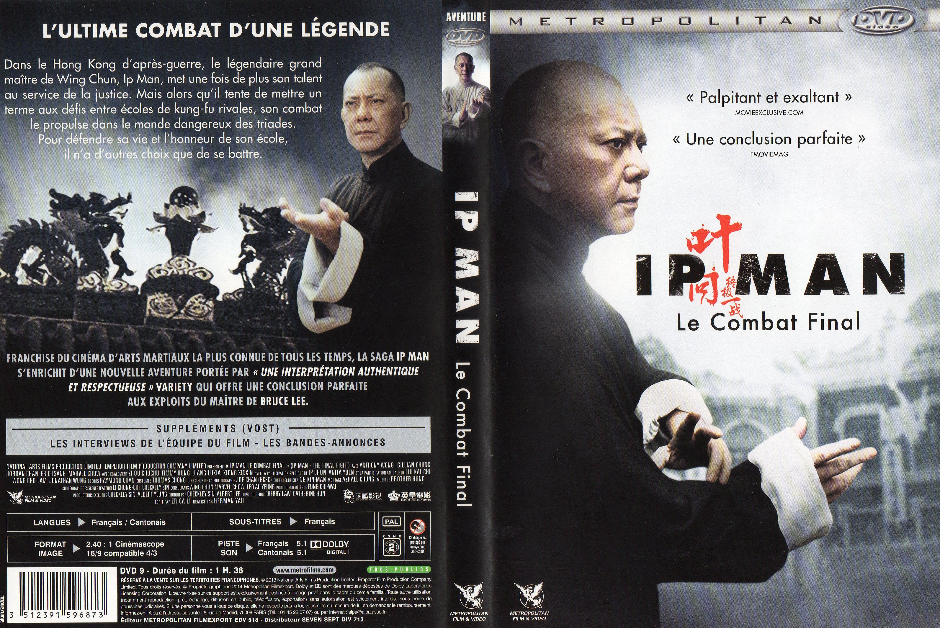 Jaquette DVD Ip man le combat final