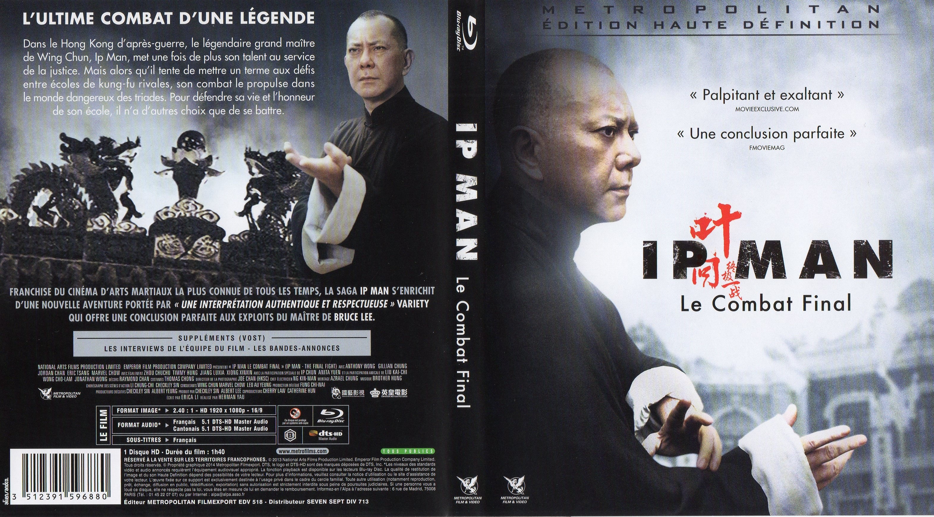 Jaquette DVD Ip man le combat final (BLU-RAY)