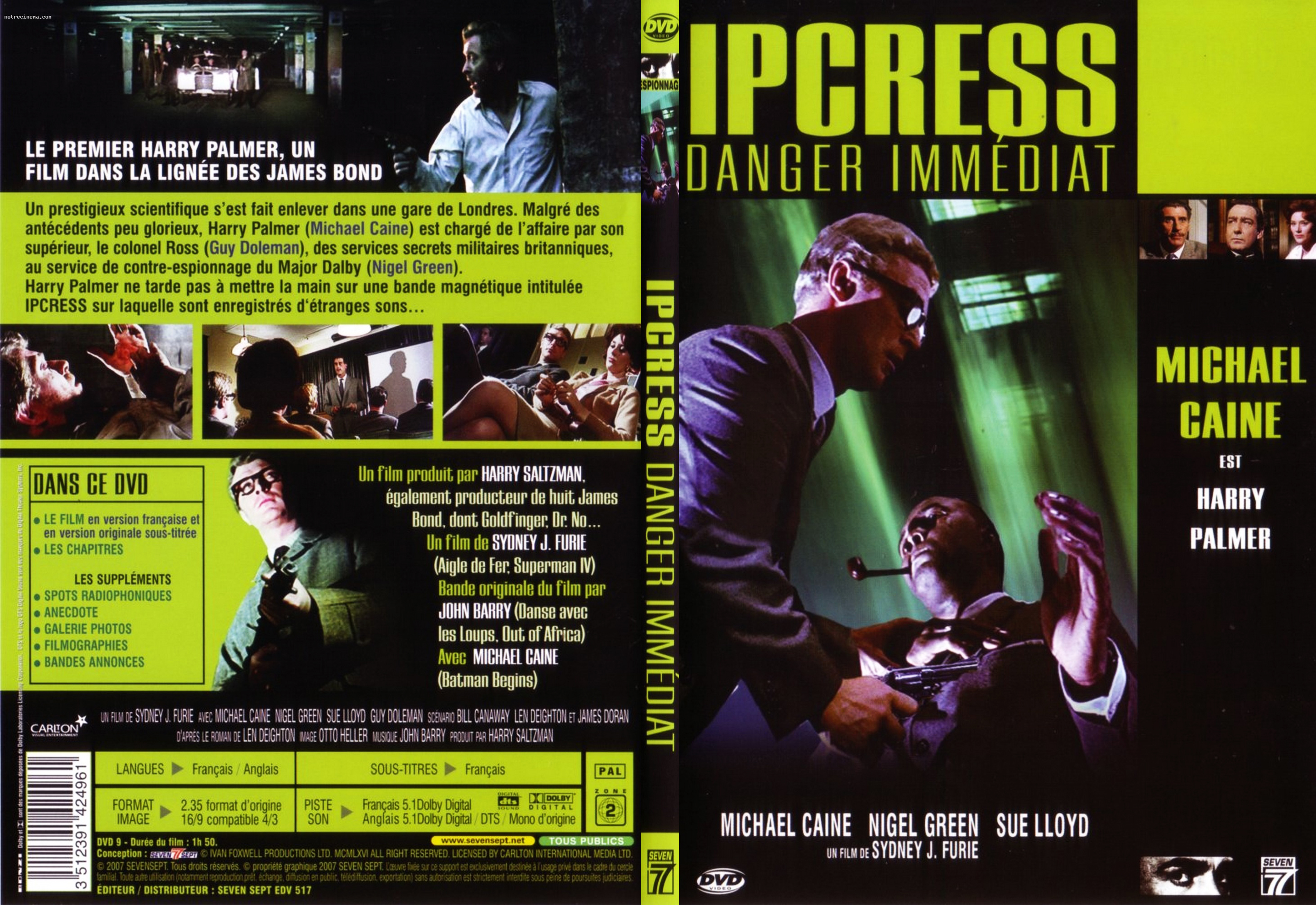 Jaquette DVD Ipcress Danger immediat - SLIM