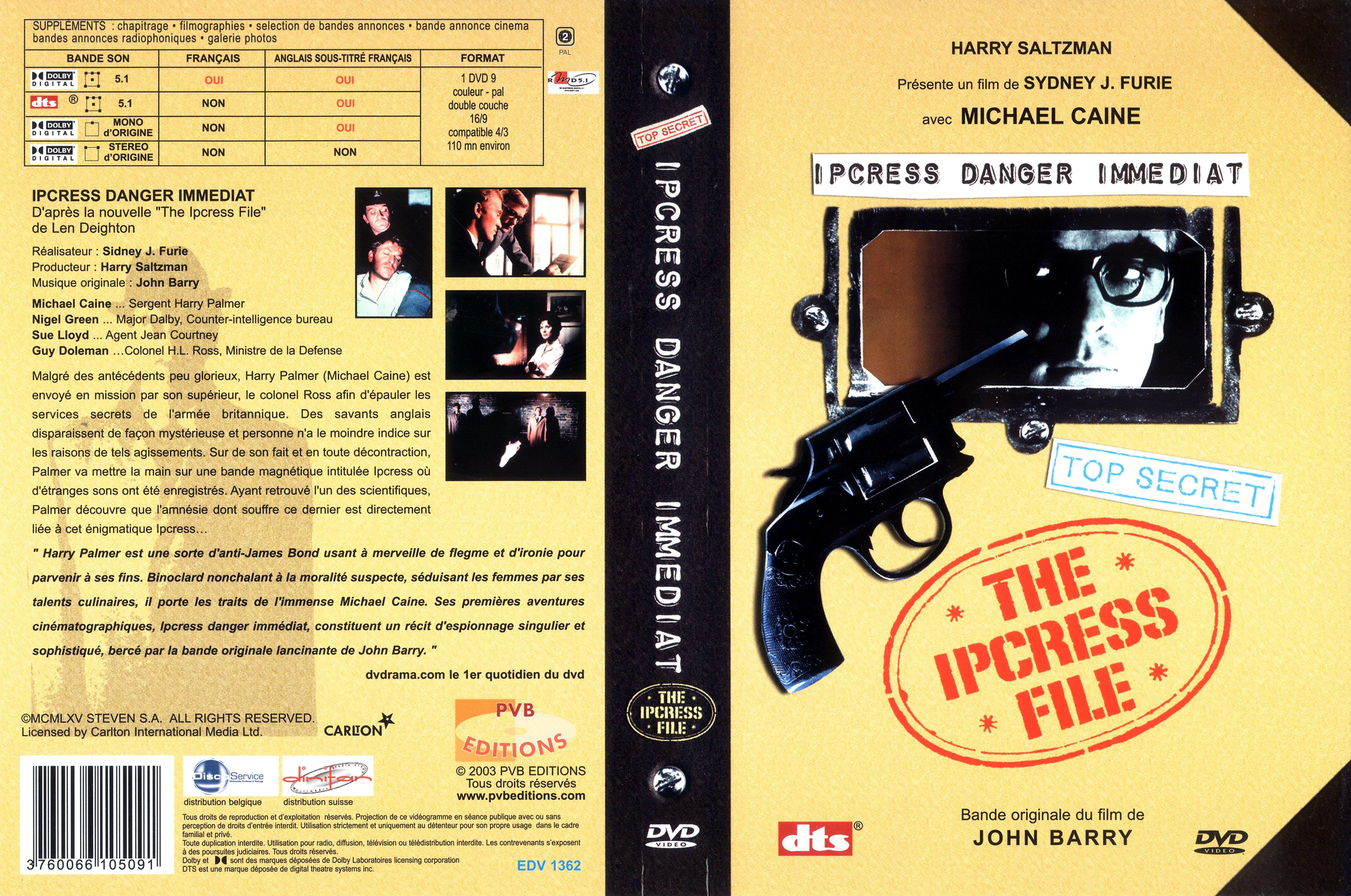 Jaquette DVD Ipcress danger immediat