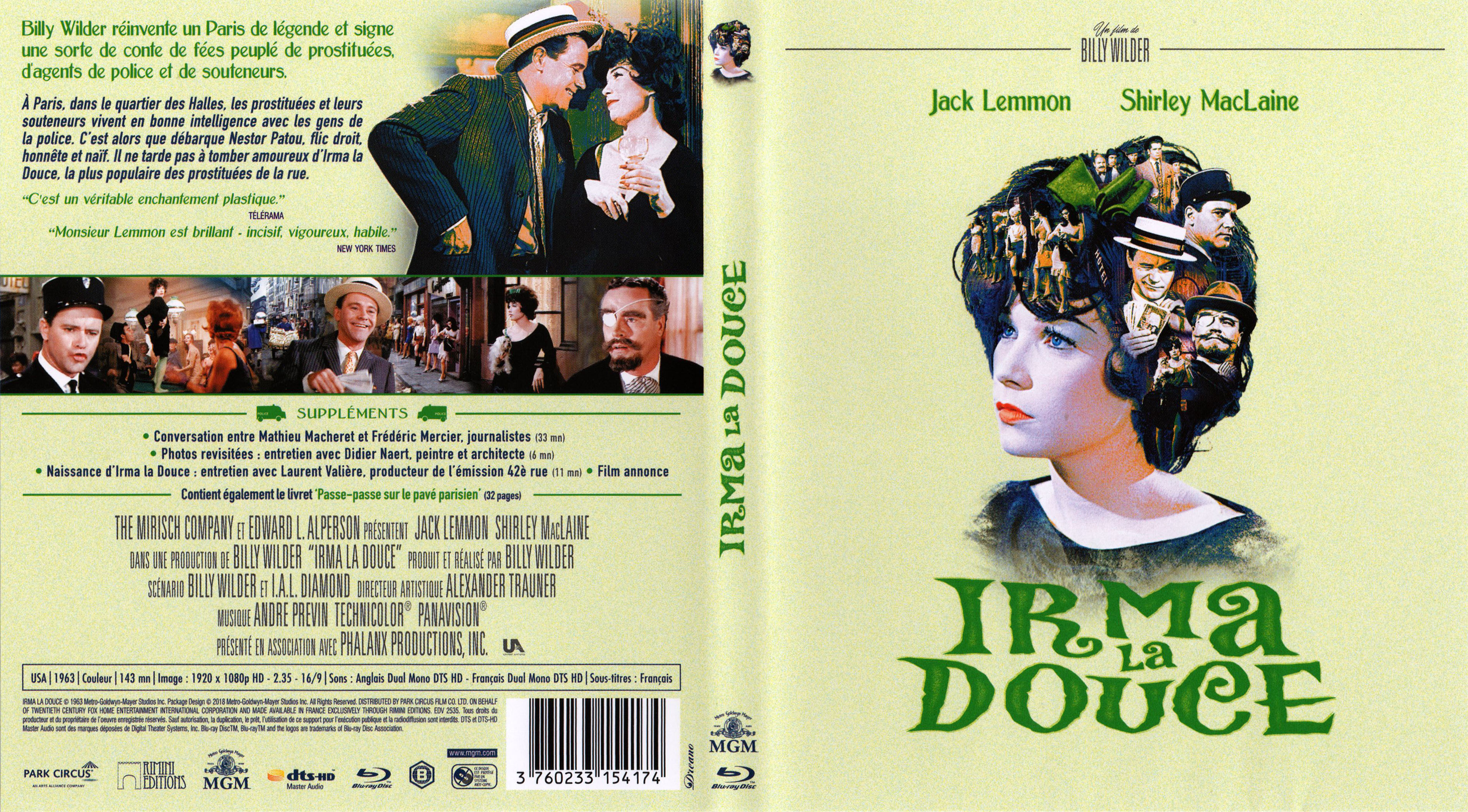 Jaquette DVD Irma la douce (BLU-RAY)