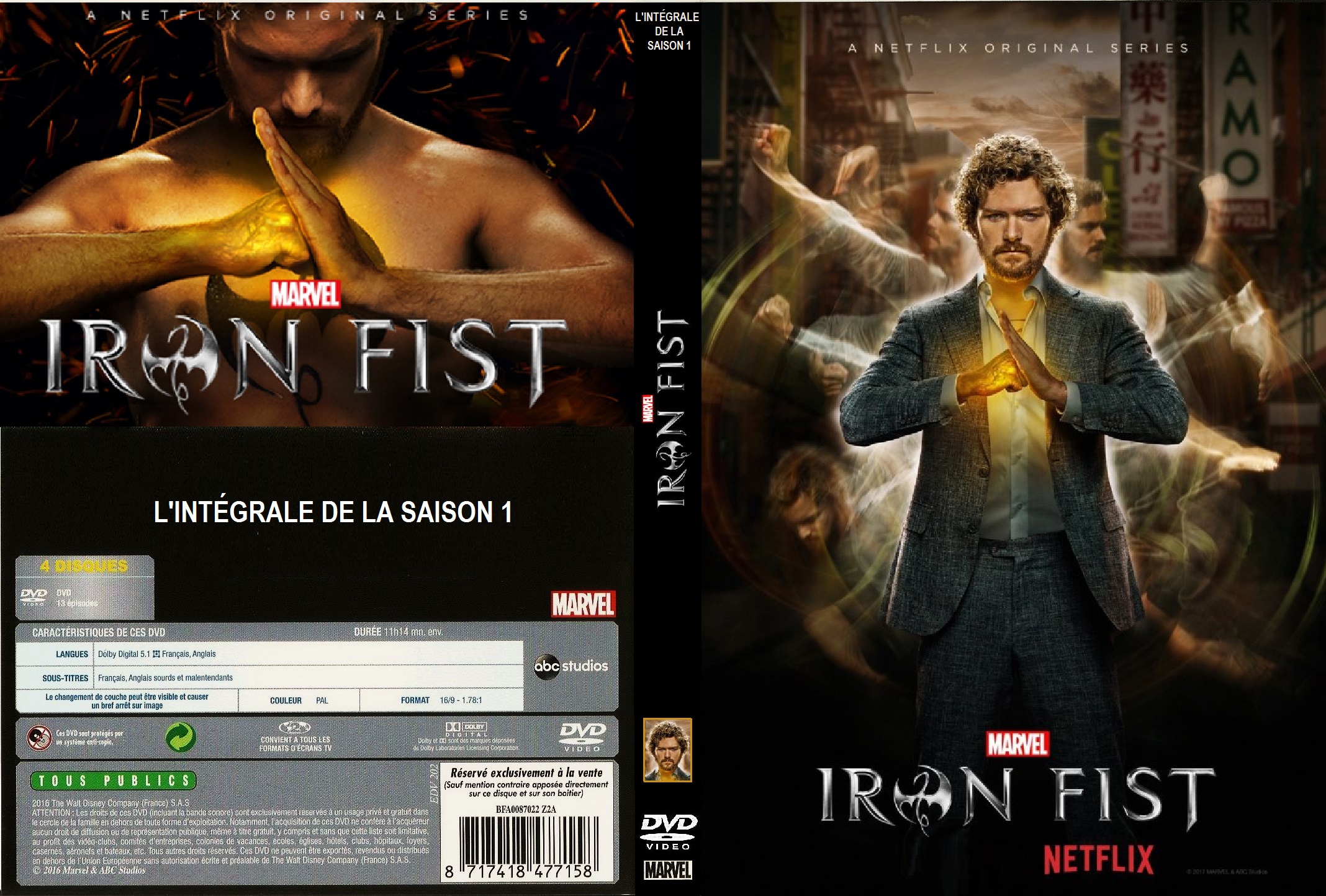 Jaquette DVD Iron Fist saison 1 custom