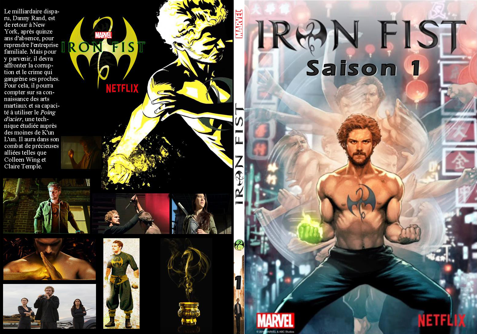 Jaquette DVD Iron Fist saison 1 custom v2