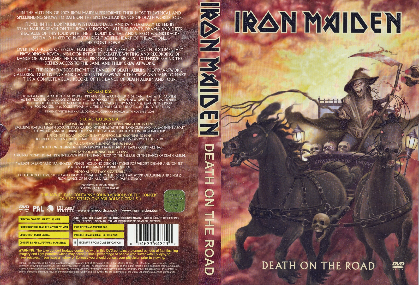 Jaquette DVD Iron Maiden - Death on the road