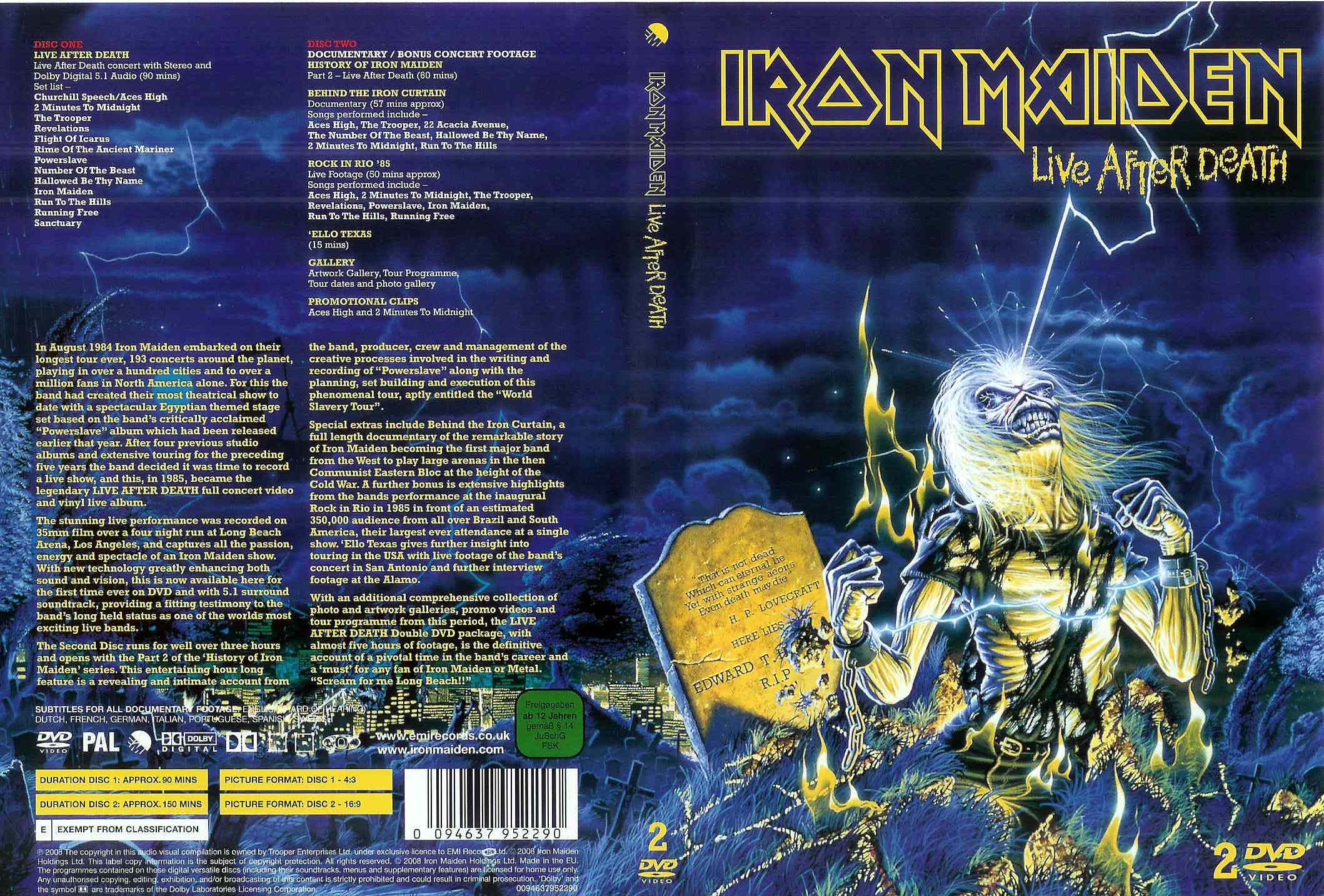 Jaquette DVD Iron Maiden - live after death v2