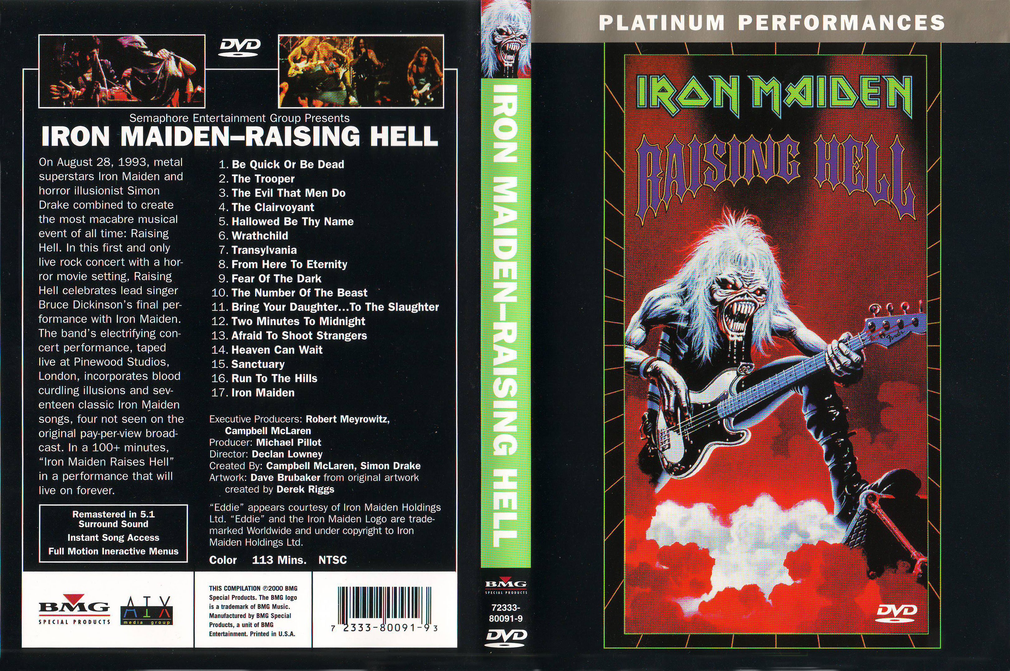 Jaquette DVD Iron Maiden - raising hell 2000