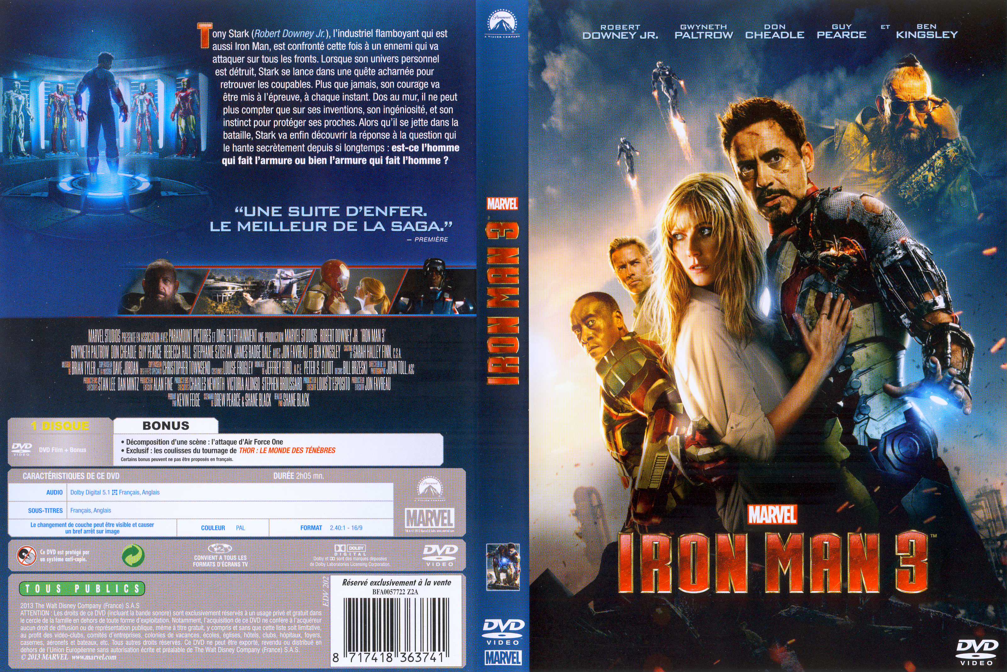Jaquette DVD Iron Man 3