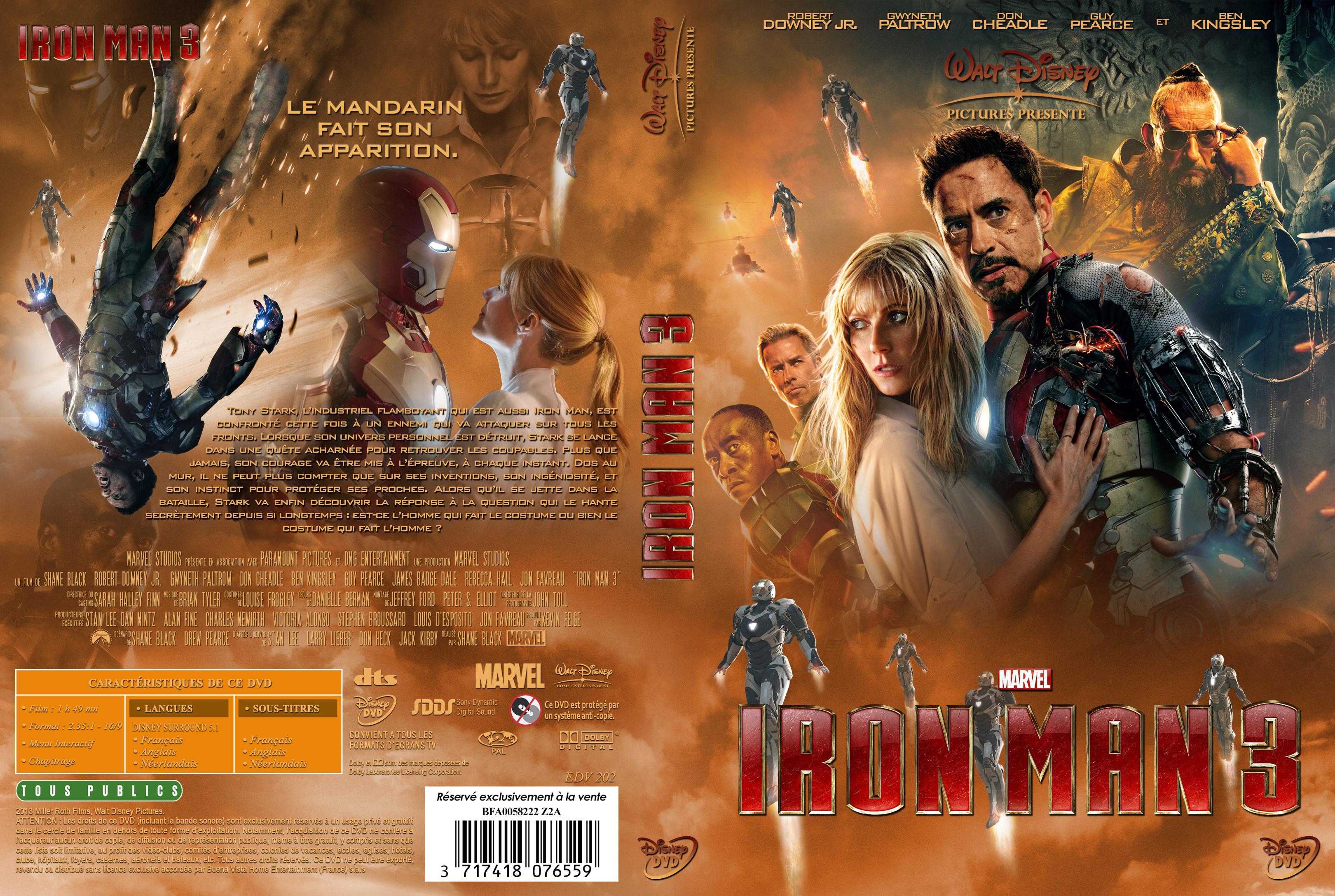 Jaquette DVD Iron Man 3 custom
