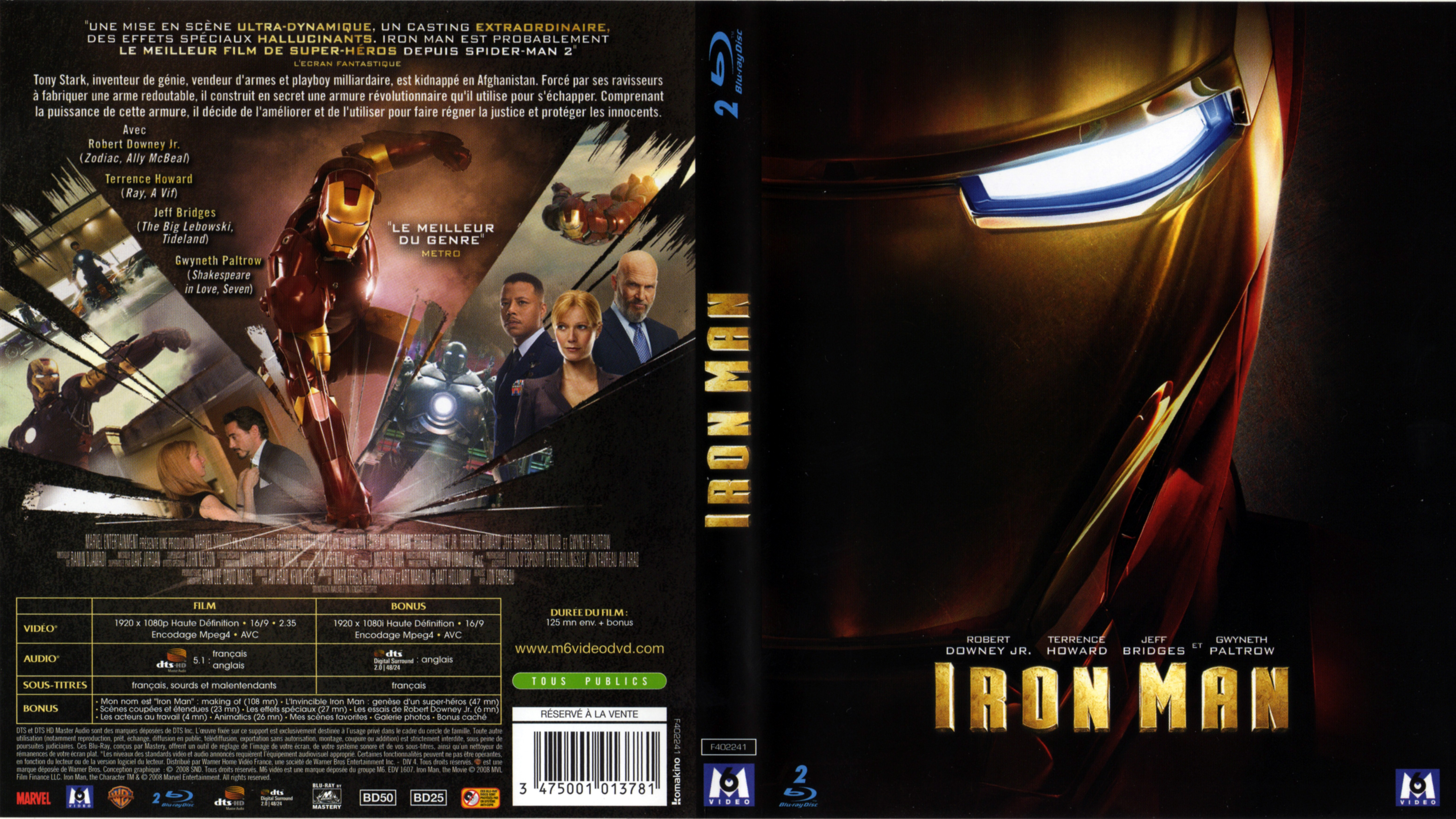 Jaquette DVD Iron Man (BLU-RAY)