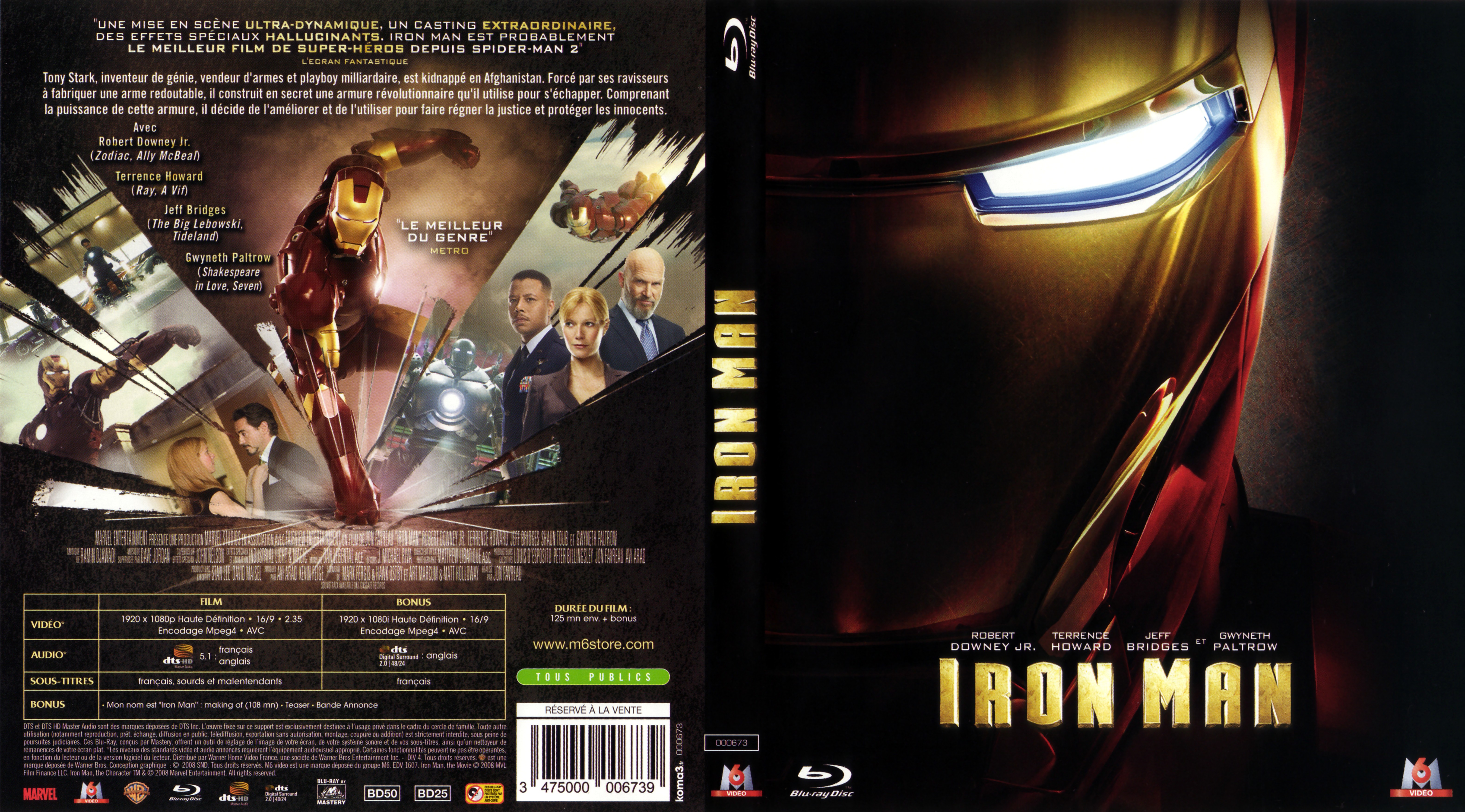 Jaquette DVD Iron Man (BLU-RAY) v2