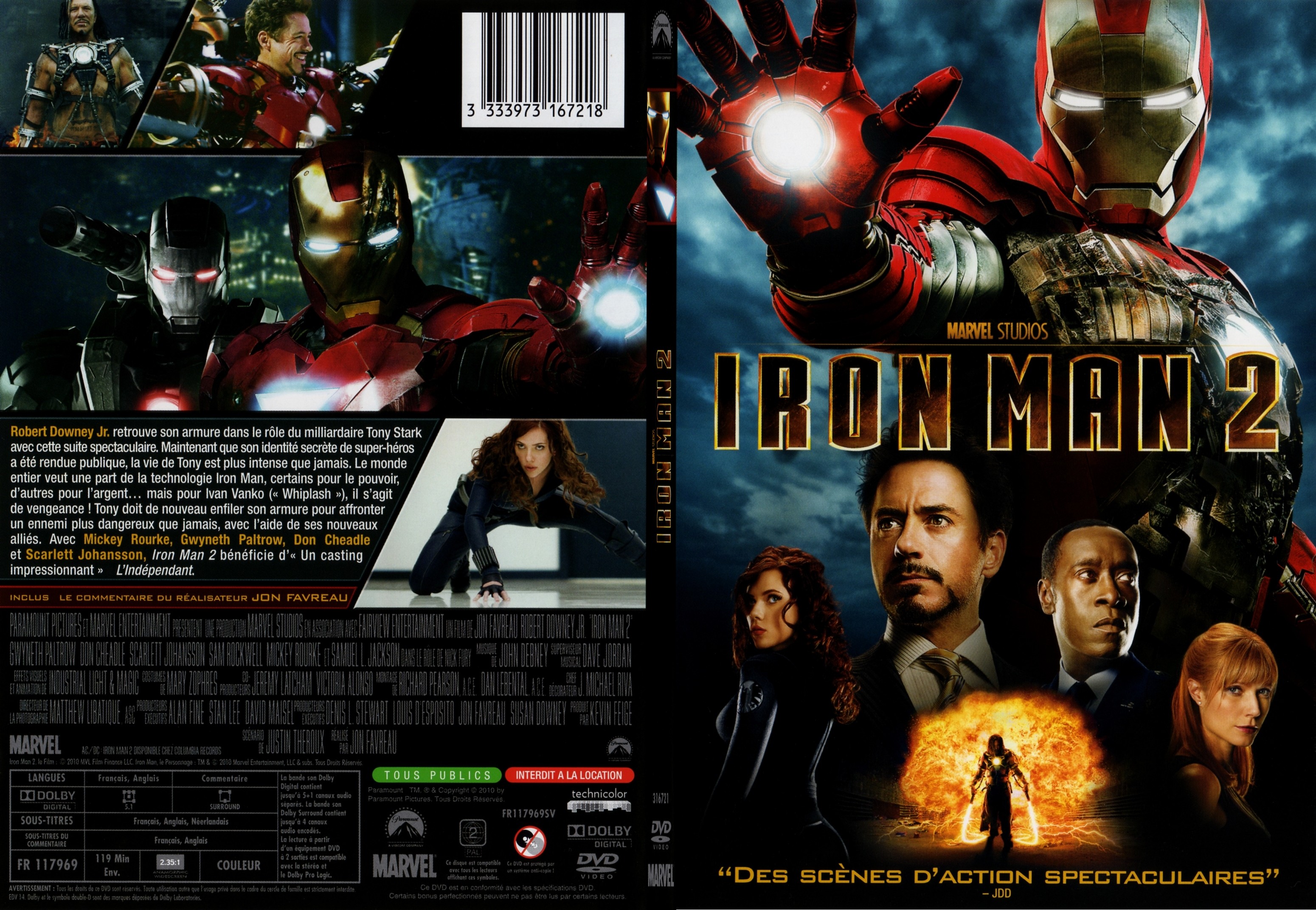 Jaquette DVD Iron man 2 - SLIM