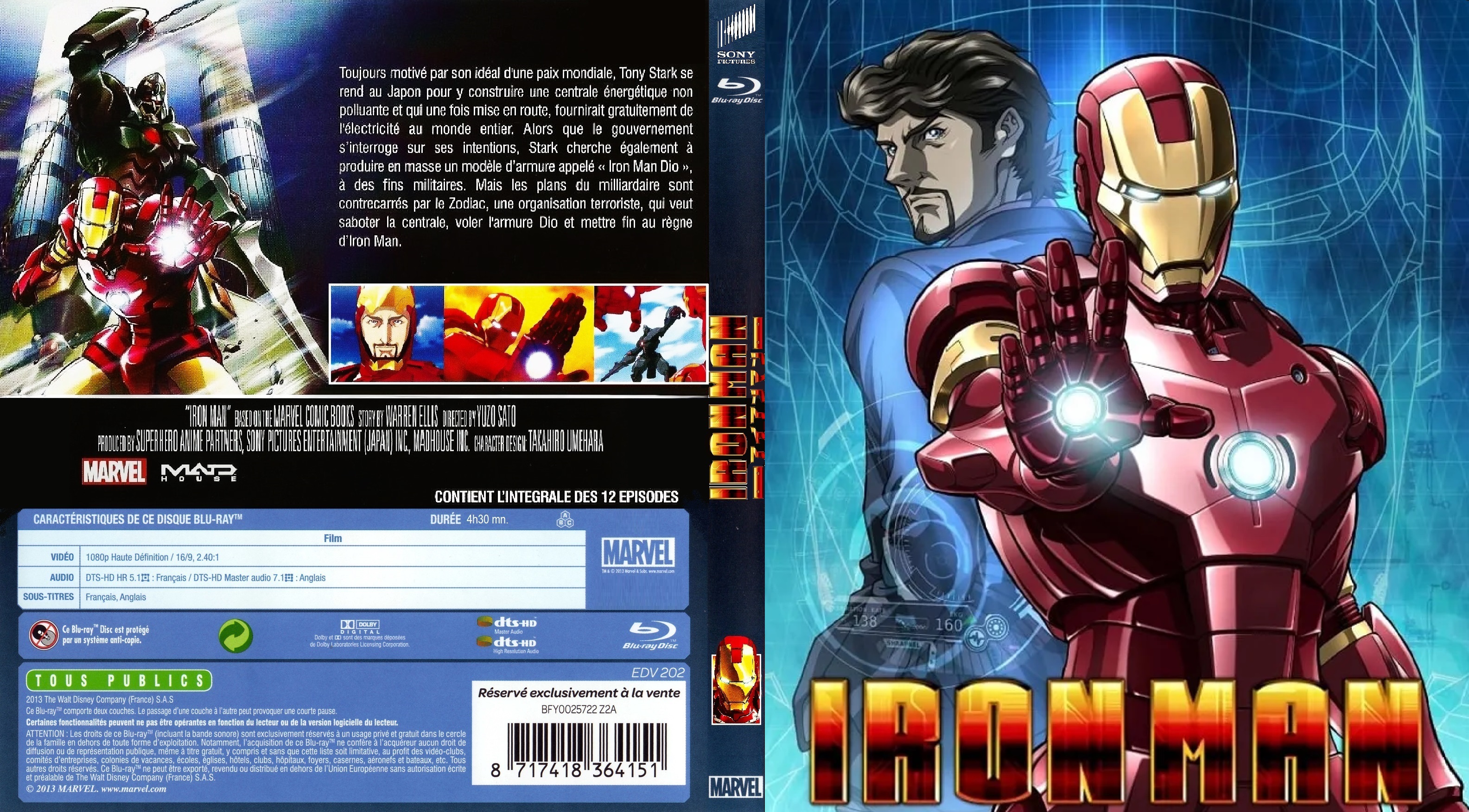 Jaquette DVD Iron man la serie animee  BLU RAY custom