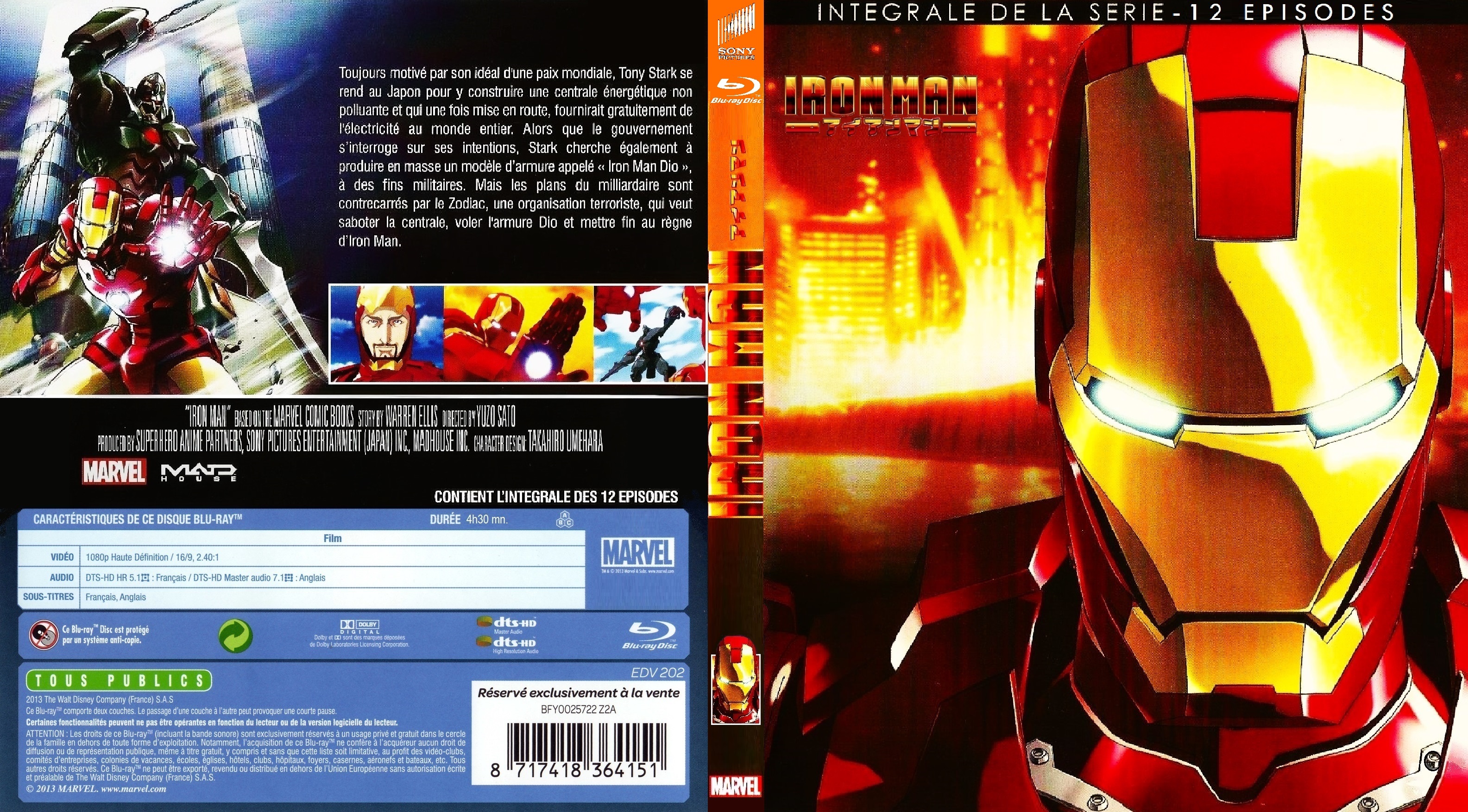 Jaquette DVD Iron man la serie animee  BLU RAY custom v2