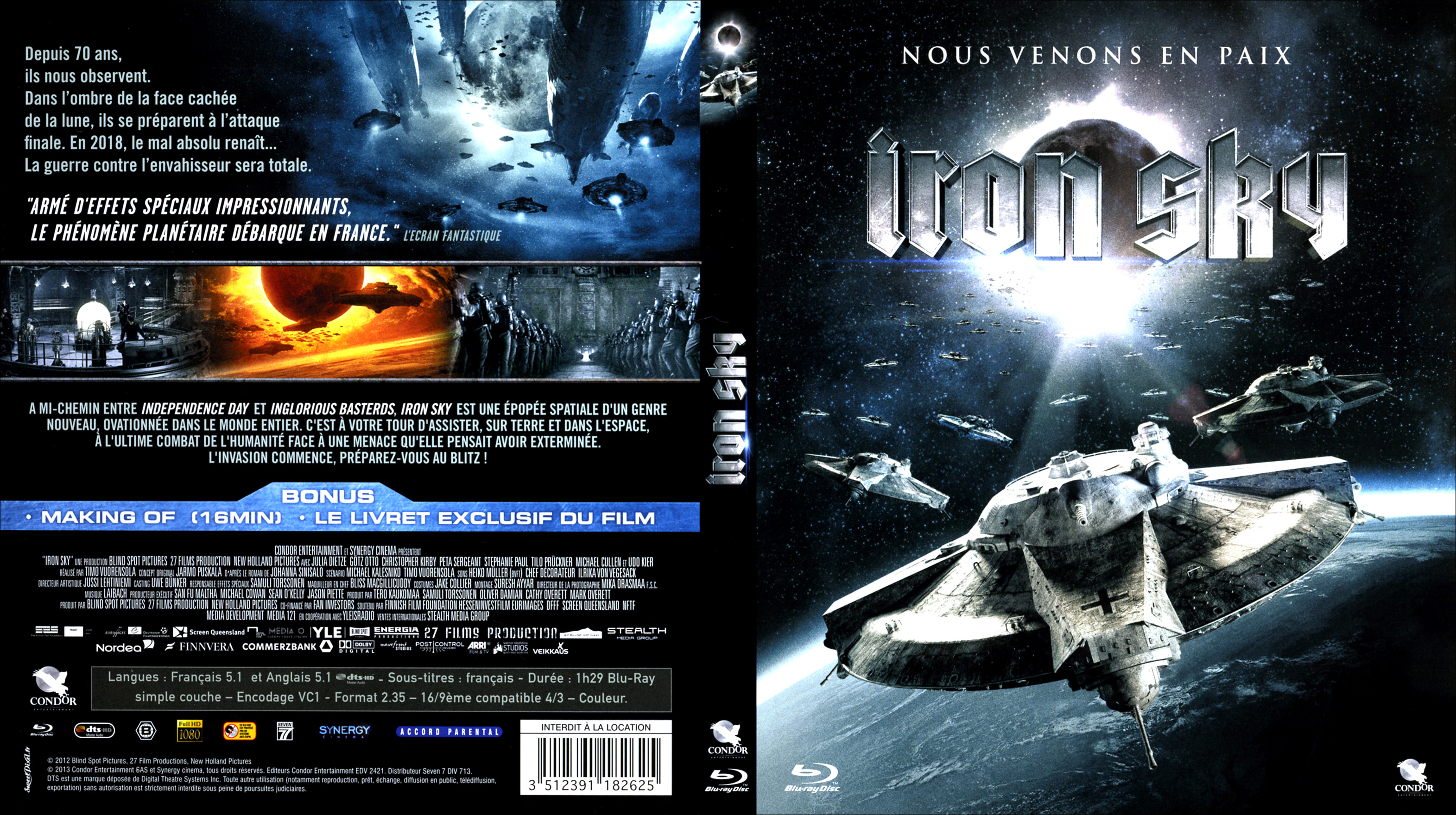 Jaquette DVD Iron sky (BLU-RAY)