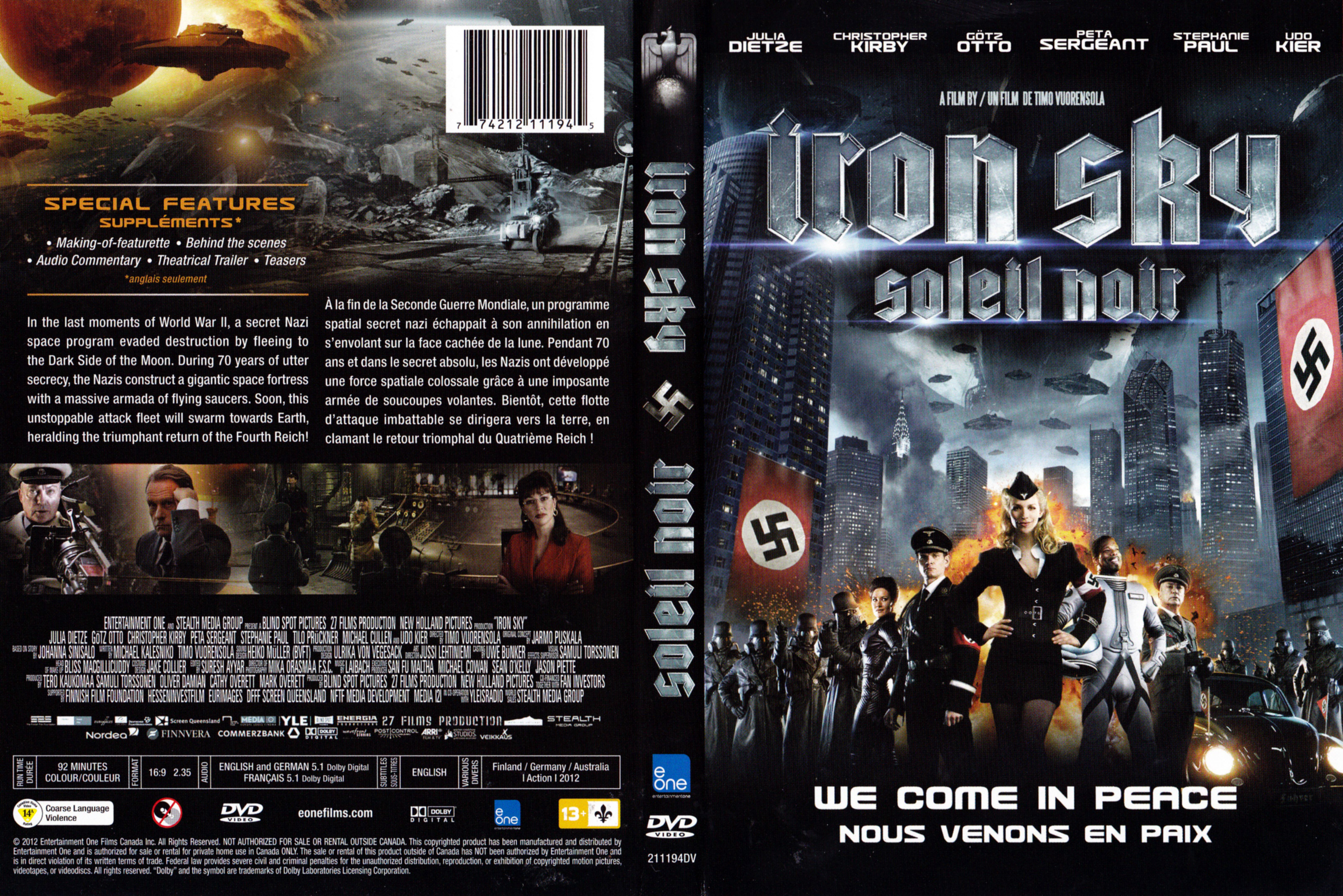 Jaquette DVD Iron sky - Soleil Noir (Canadienne)