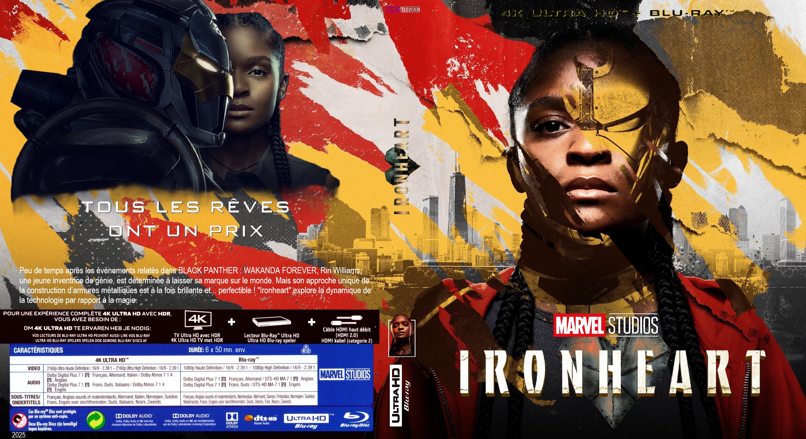 Jaquette DVD Ironheart saison 1 4K custom (BLU-RAY)