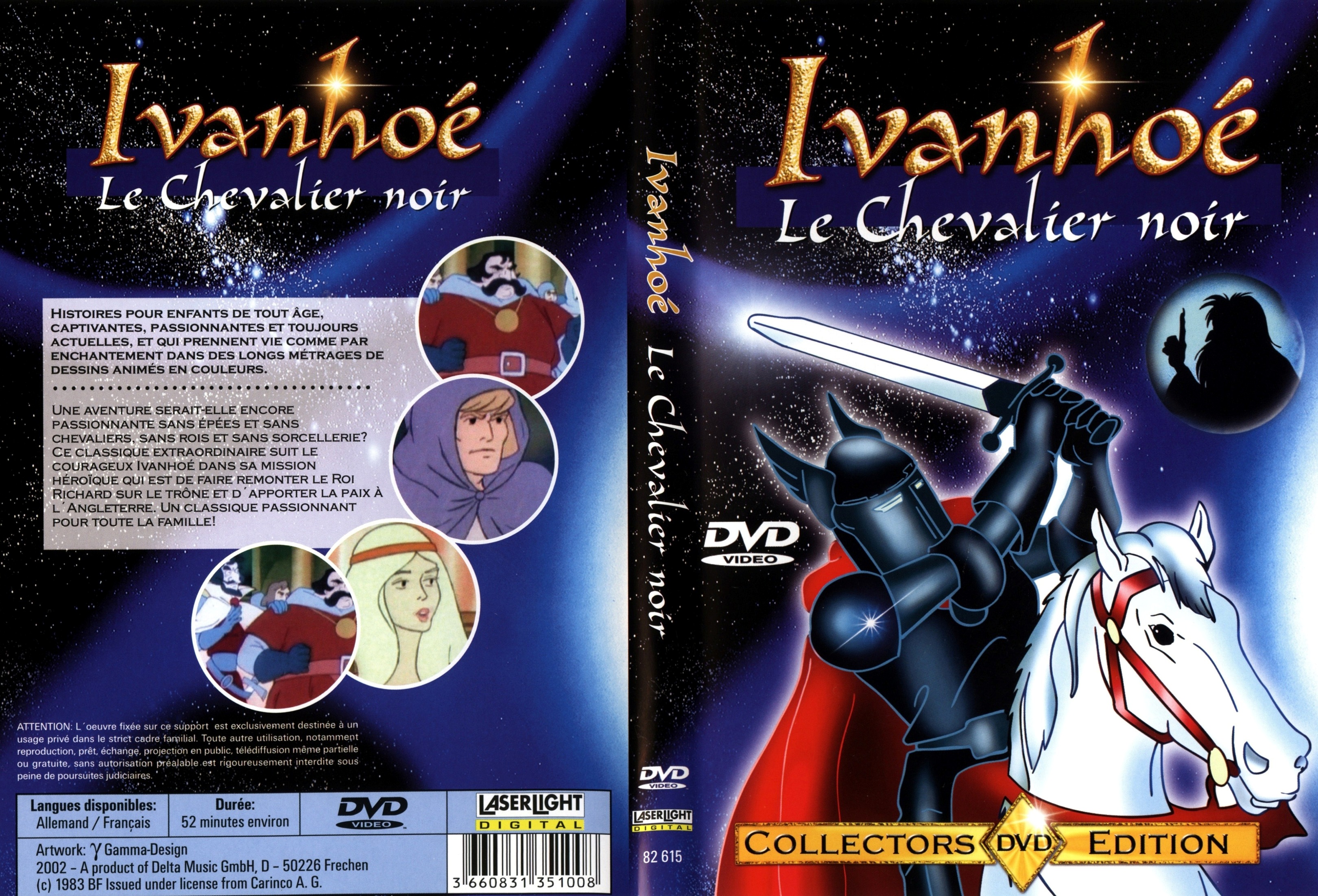 Jaquette DVD Ivanho le chevalier noir (DA)