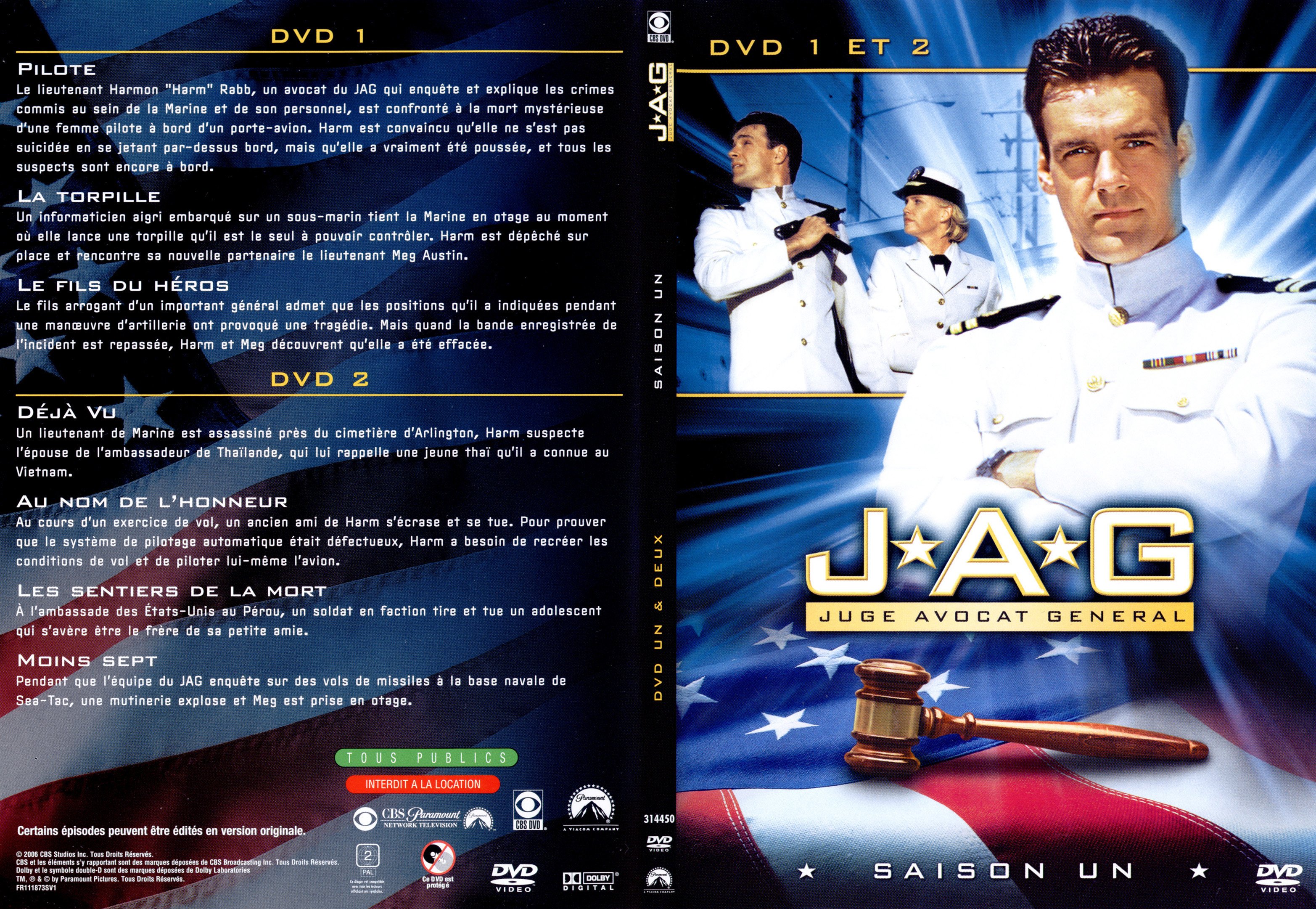 Jaquette DVD JAG Saison 1 DVD 1-2
