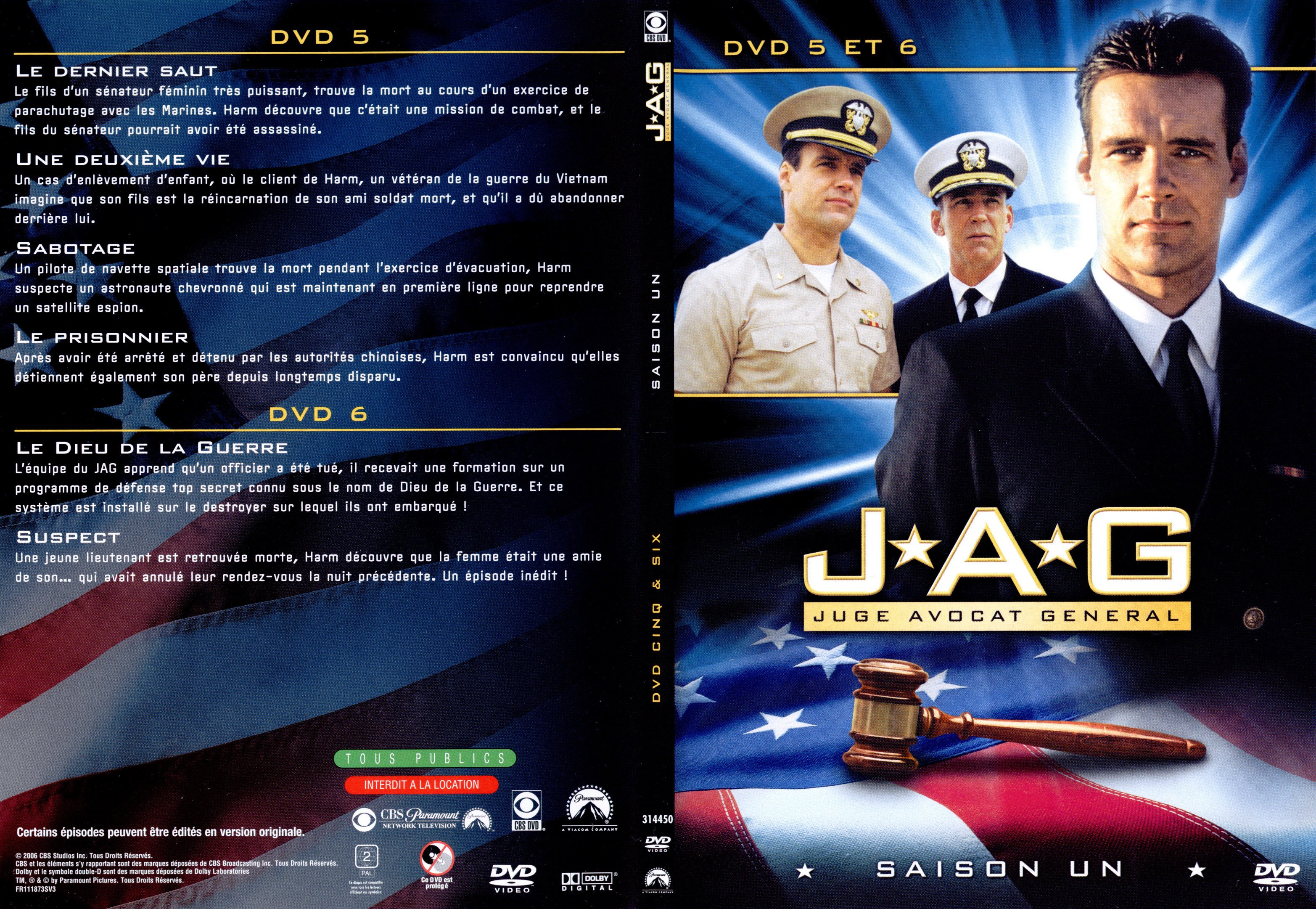 Jaquette DVD JAG Saison 1 DVD 5-6
