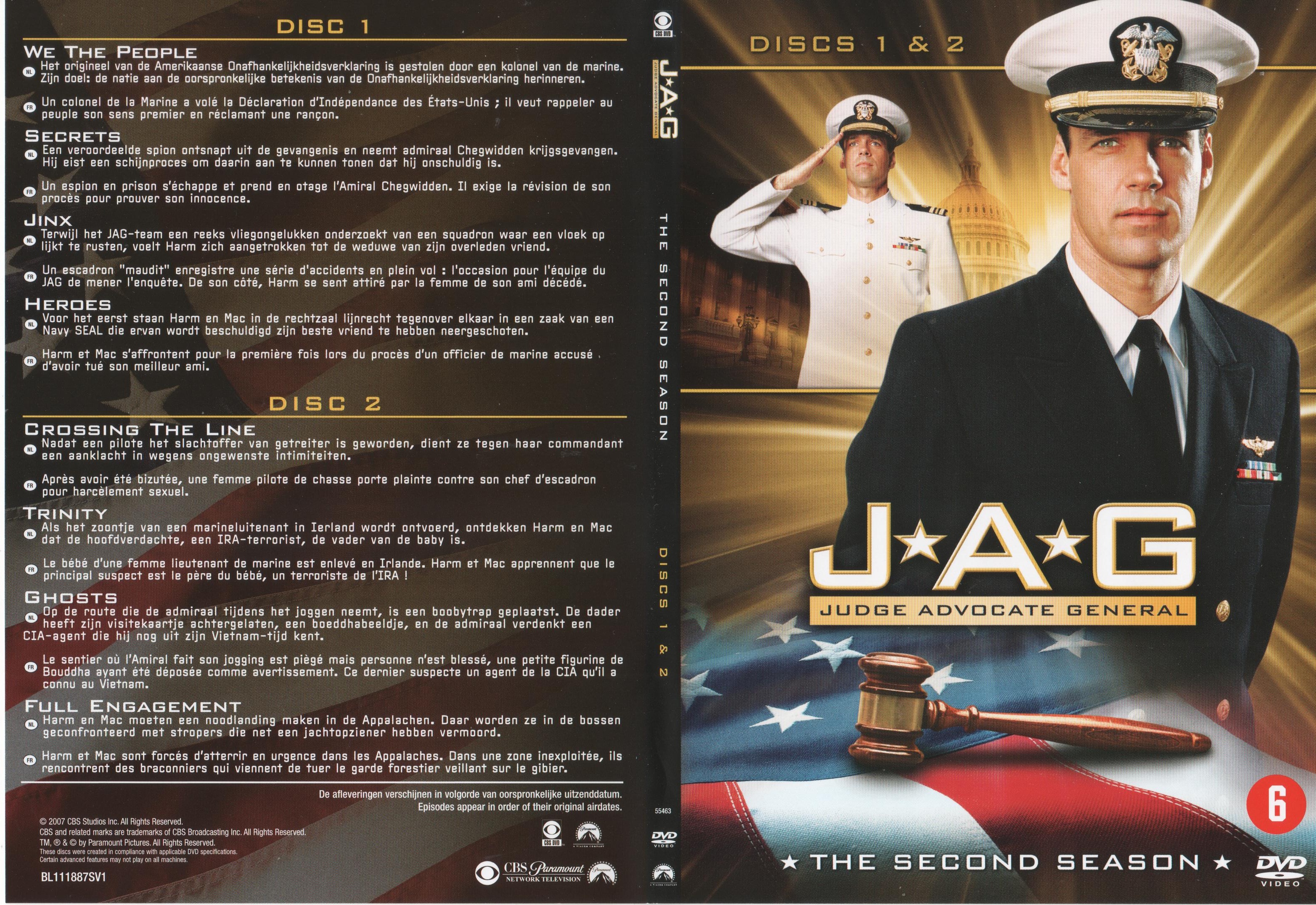 Jaquette DVD JAG Saison 2 DVD 1