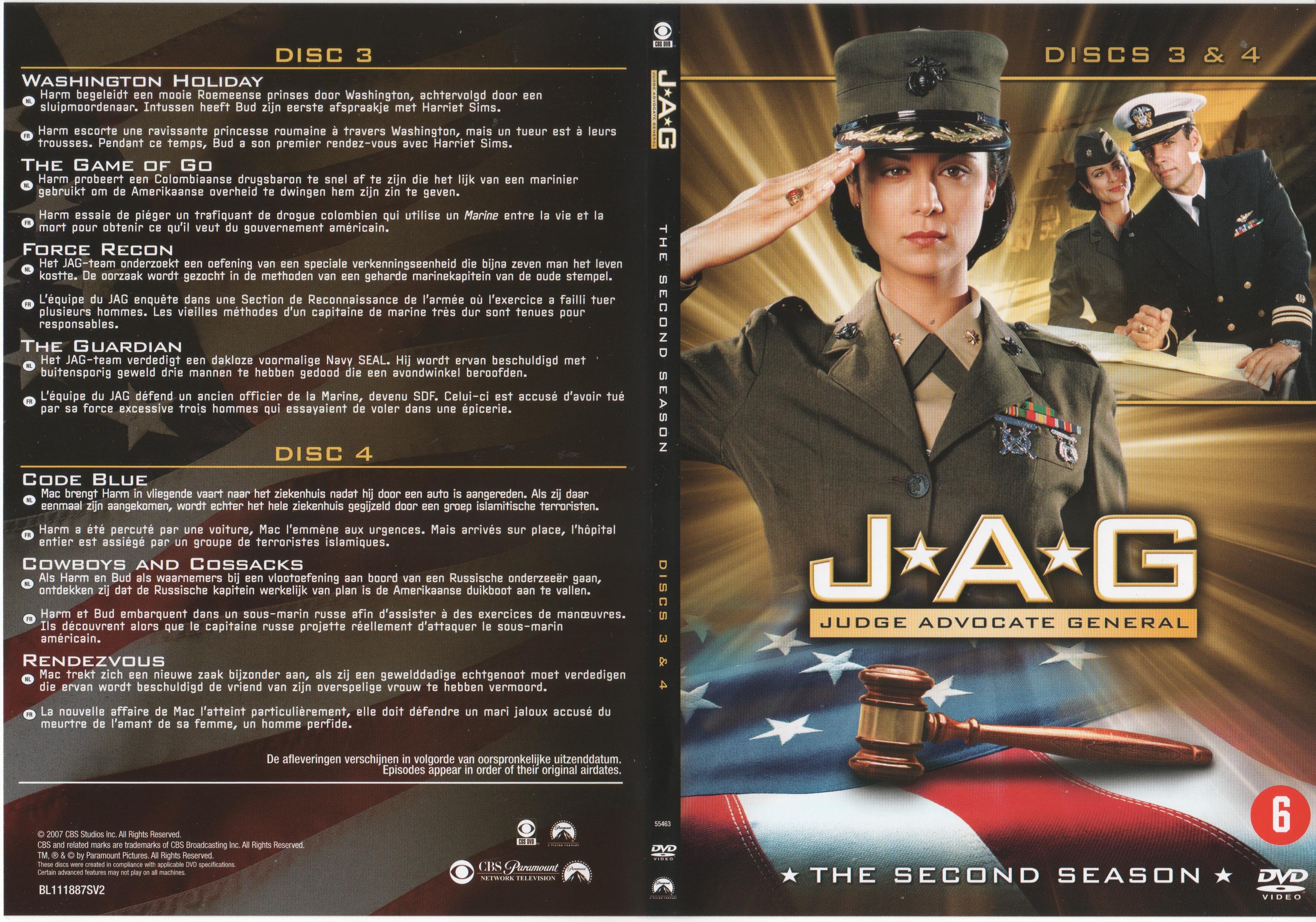 Jaquette DVD JAG Saison 2 DVD 2