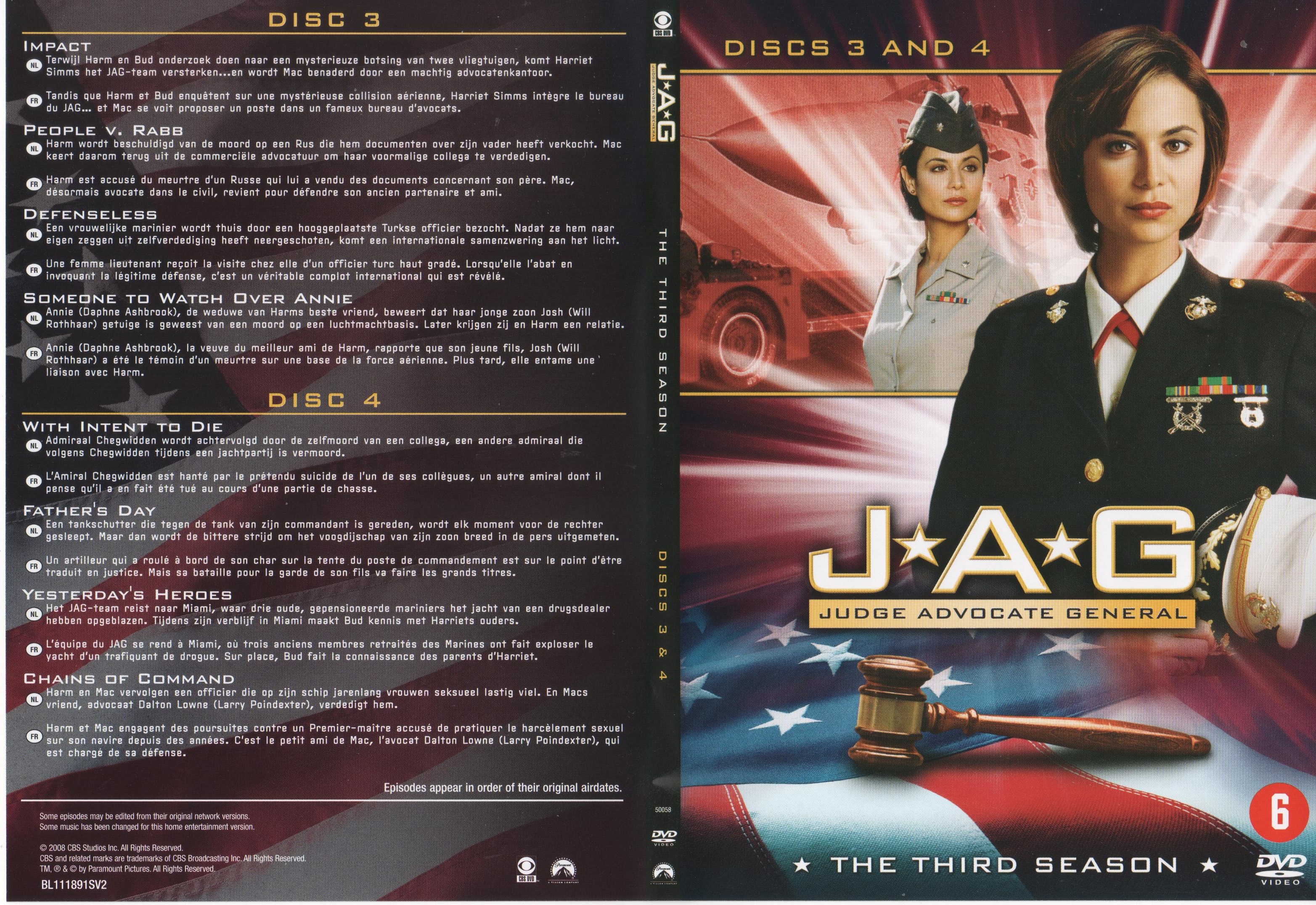 Jaquette DVD JAG Saison 3 DVD 2