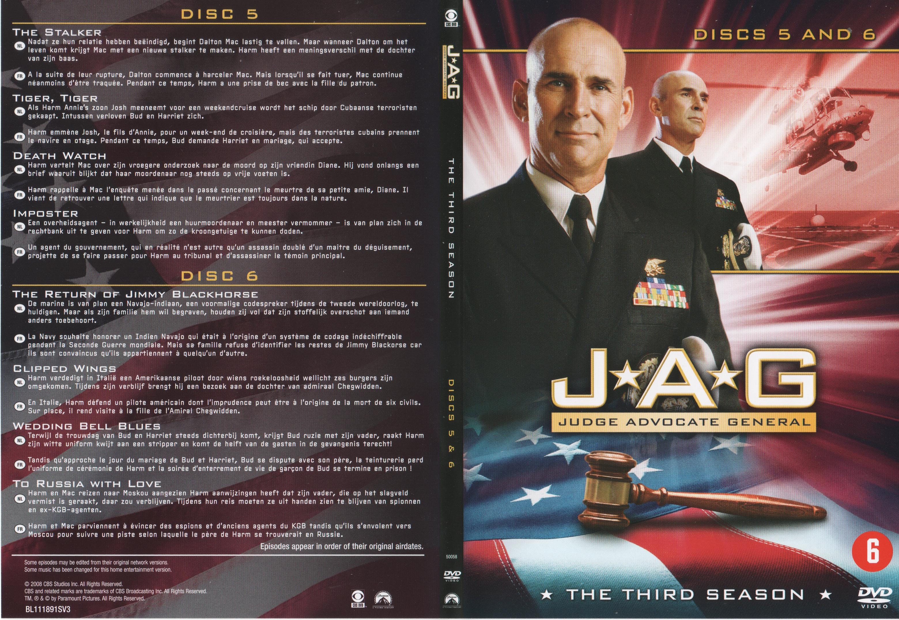 Jaquette DVD JAG Saison 3 DVD 3