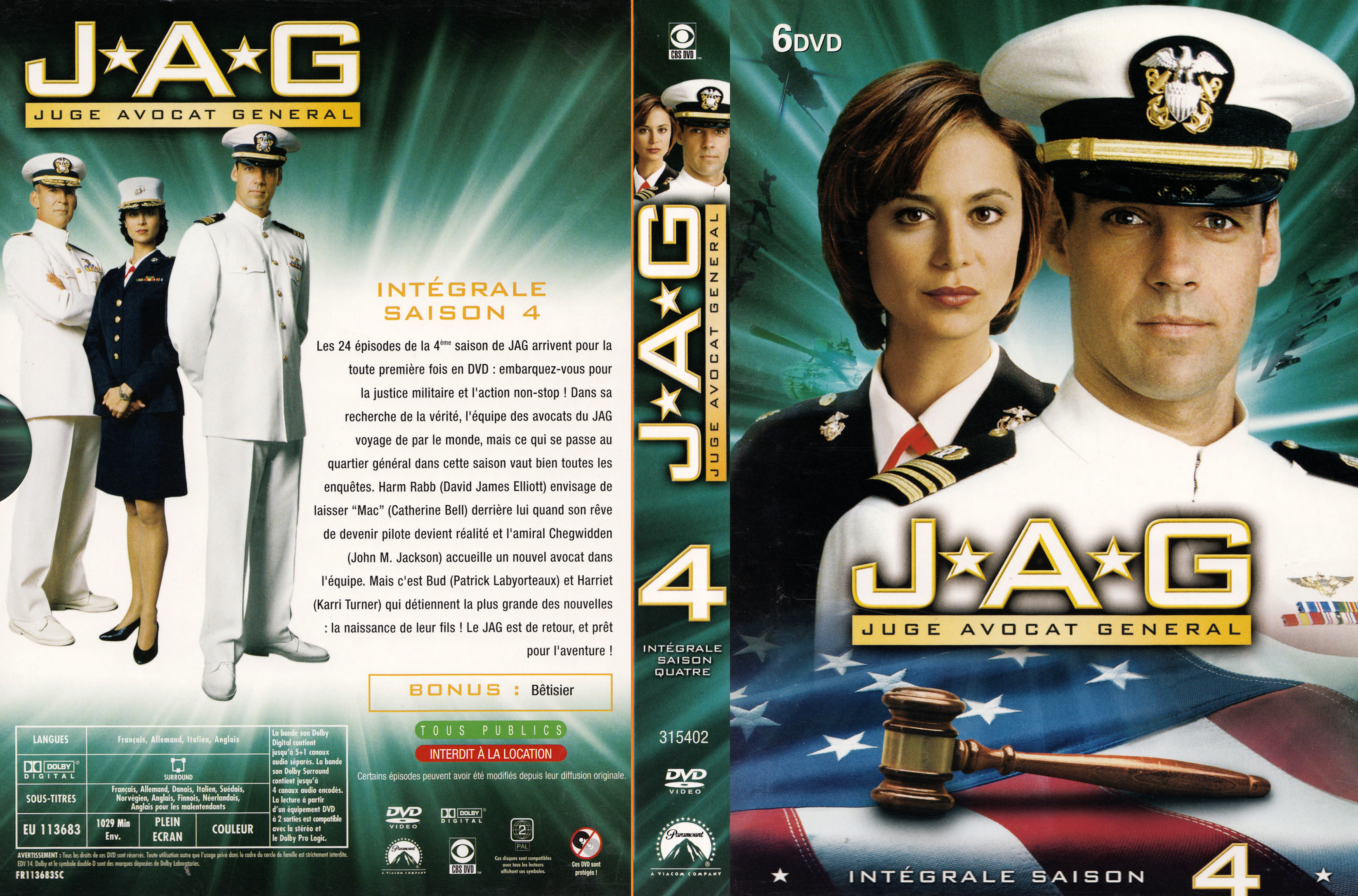 Jaquette DVD JAG Saison 4 COFFRET