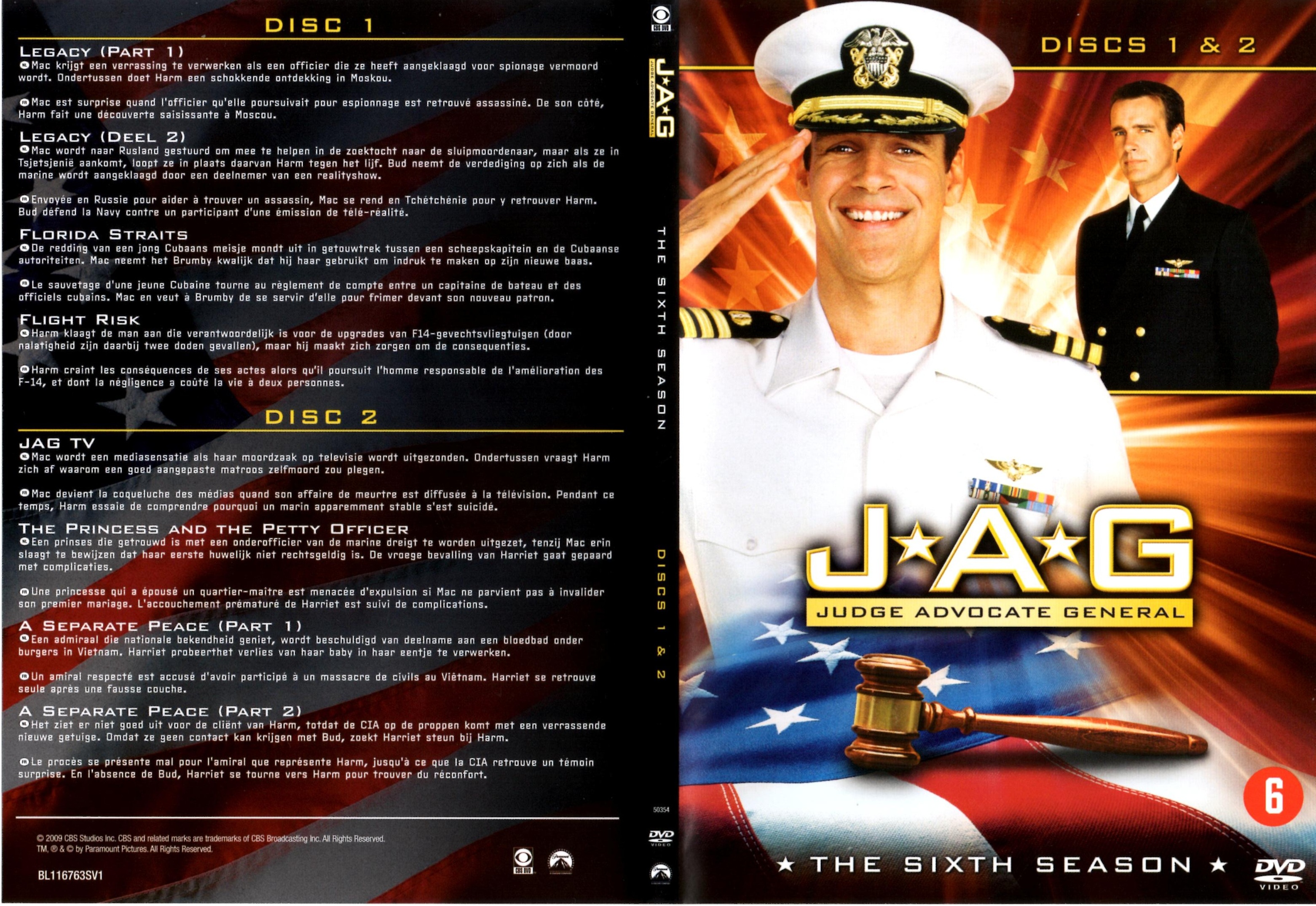 Jaquette DVD JAG Saison 6 DVD 1