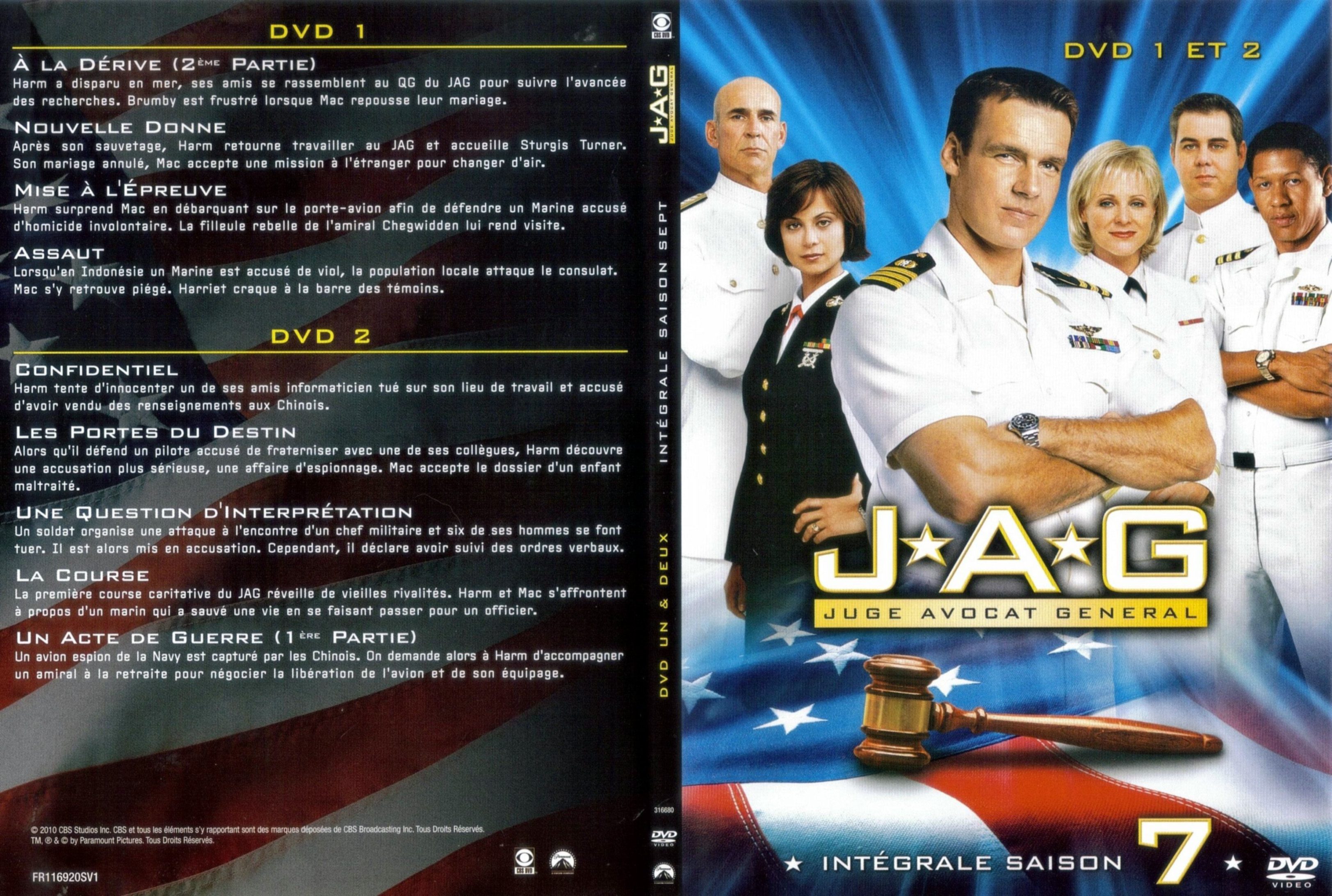 Jaquette DVD JAG Saison 7 DVD 1-2