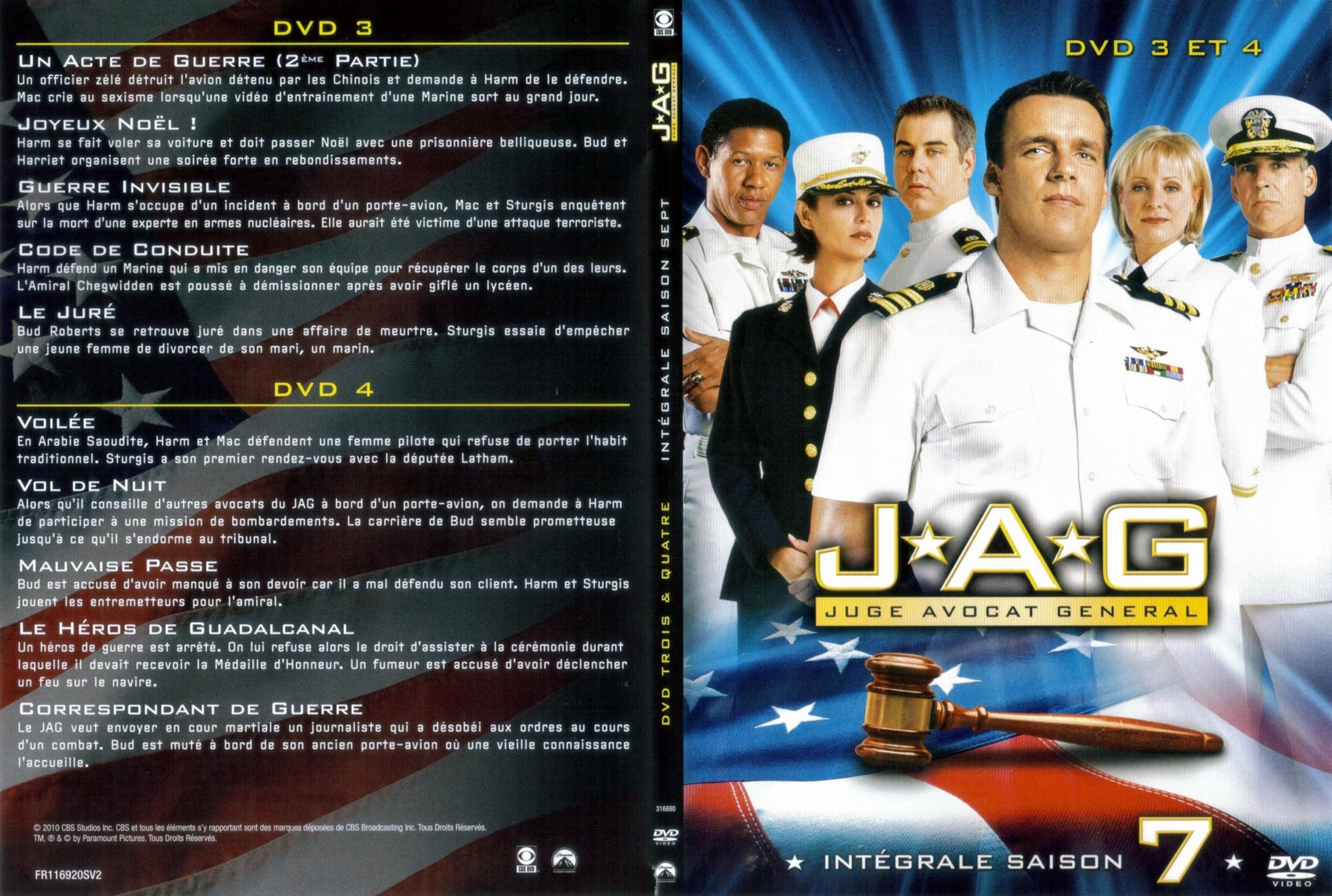 Jaquette DVD JAG Saison 7 DVD 3-4