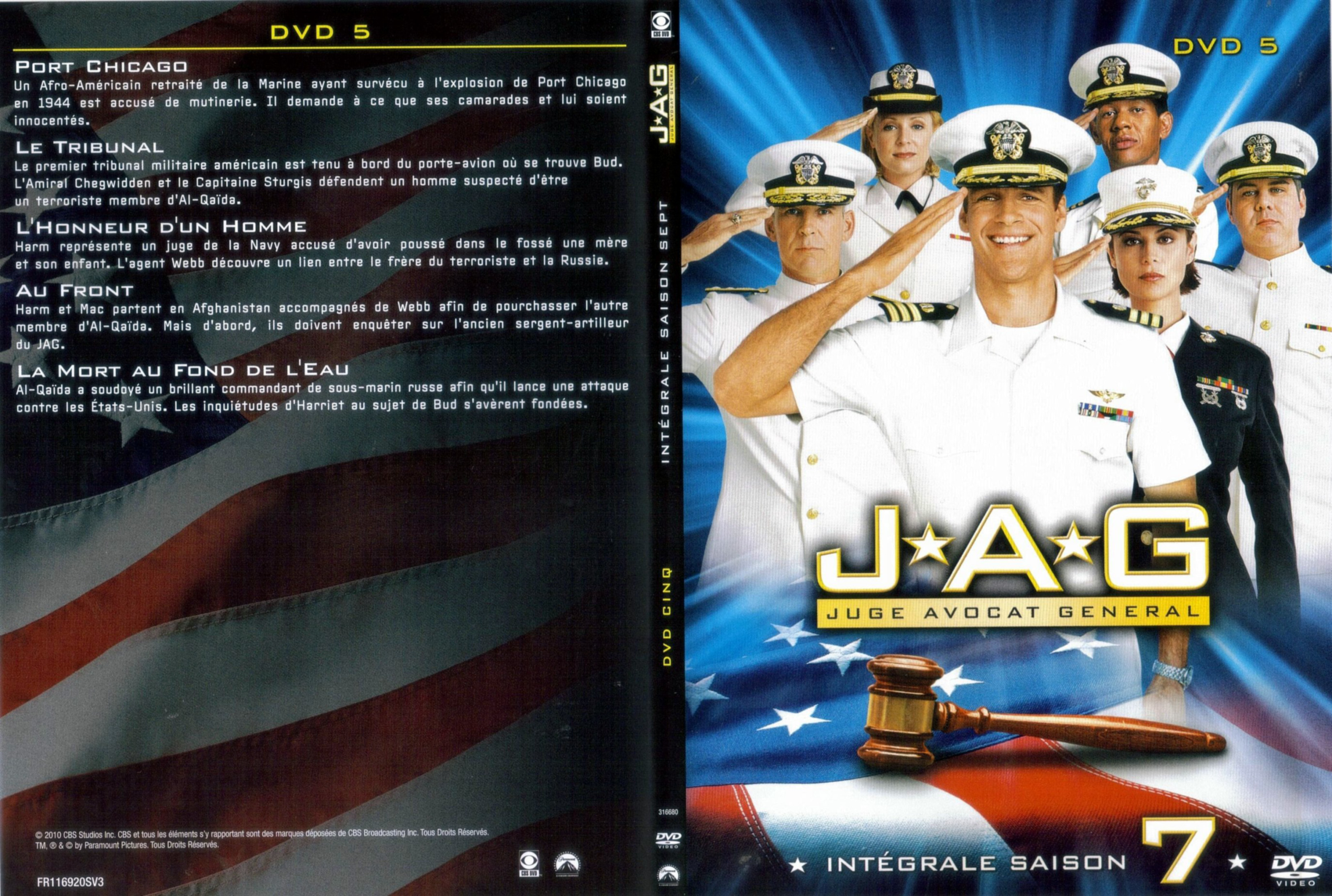 Jaquette DVD JAG Saison 7 DVD 5