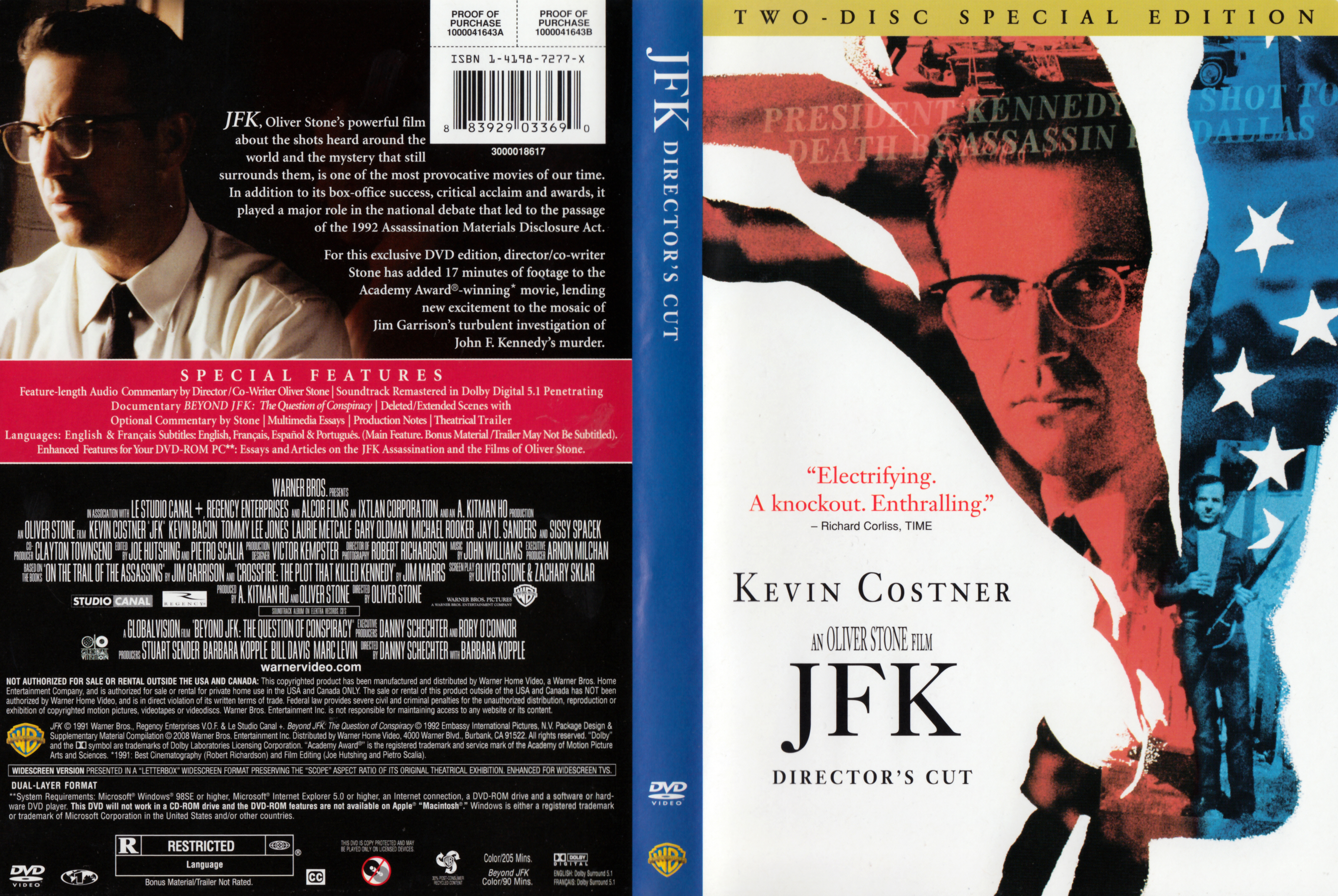 Jaquette DVD JFK Zone 1