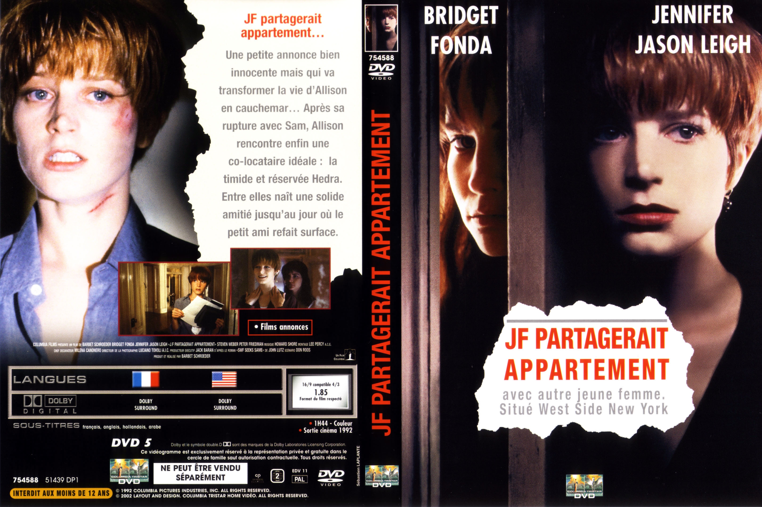 Jaquette DVD JF partagerait appartement