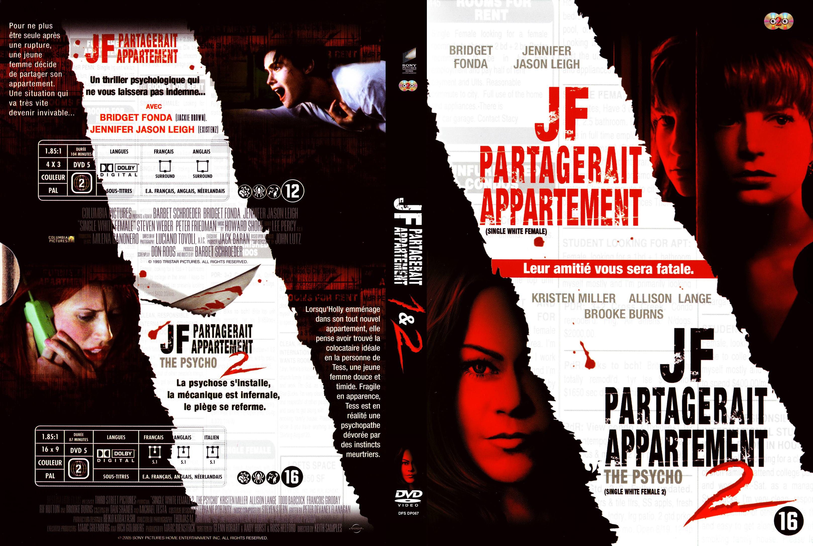Jaquette DVD JF partagerait appartement 1 et 2