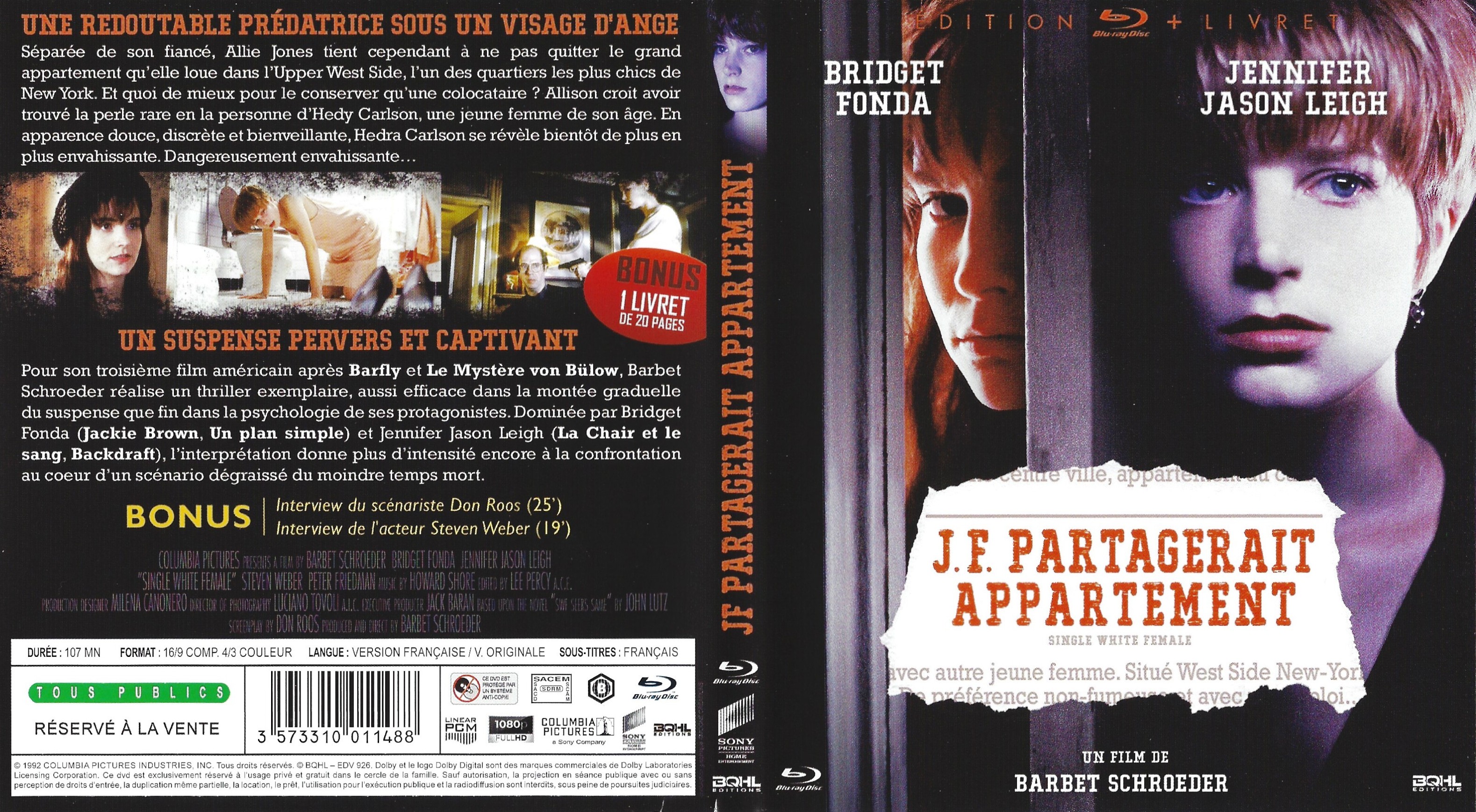 Jaquette DVD JF partagerait appartement (BLU-RAY)