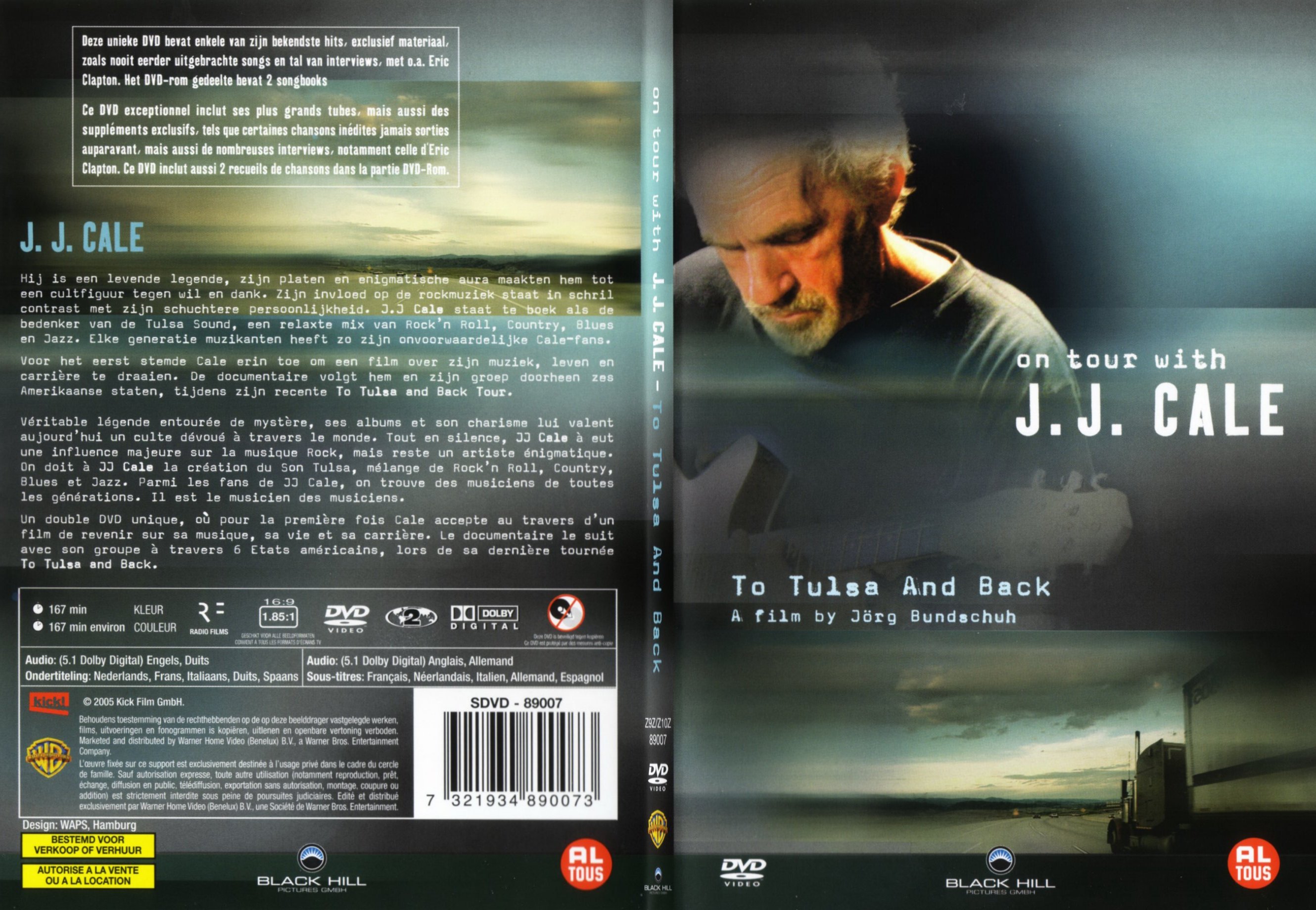 Jaquette DVD JJ Cale On tour with - SLIM