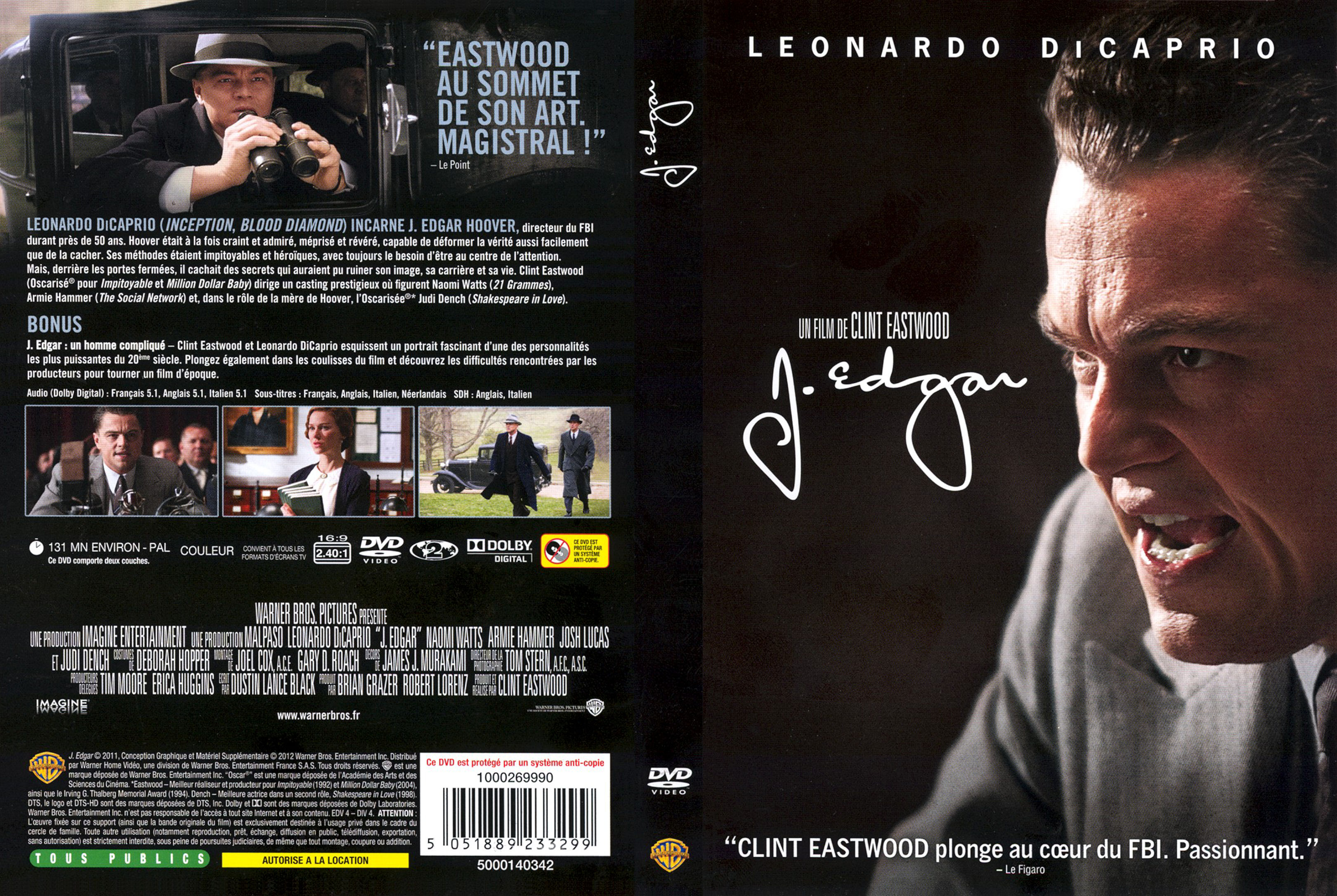 Jaquette DVD J Edgar